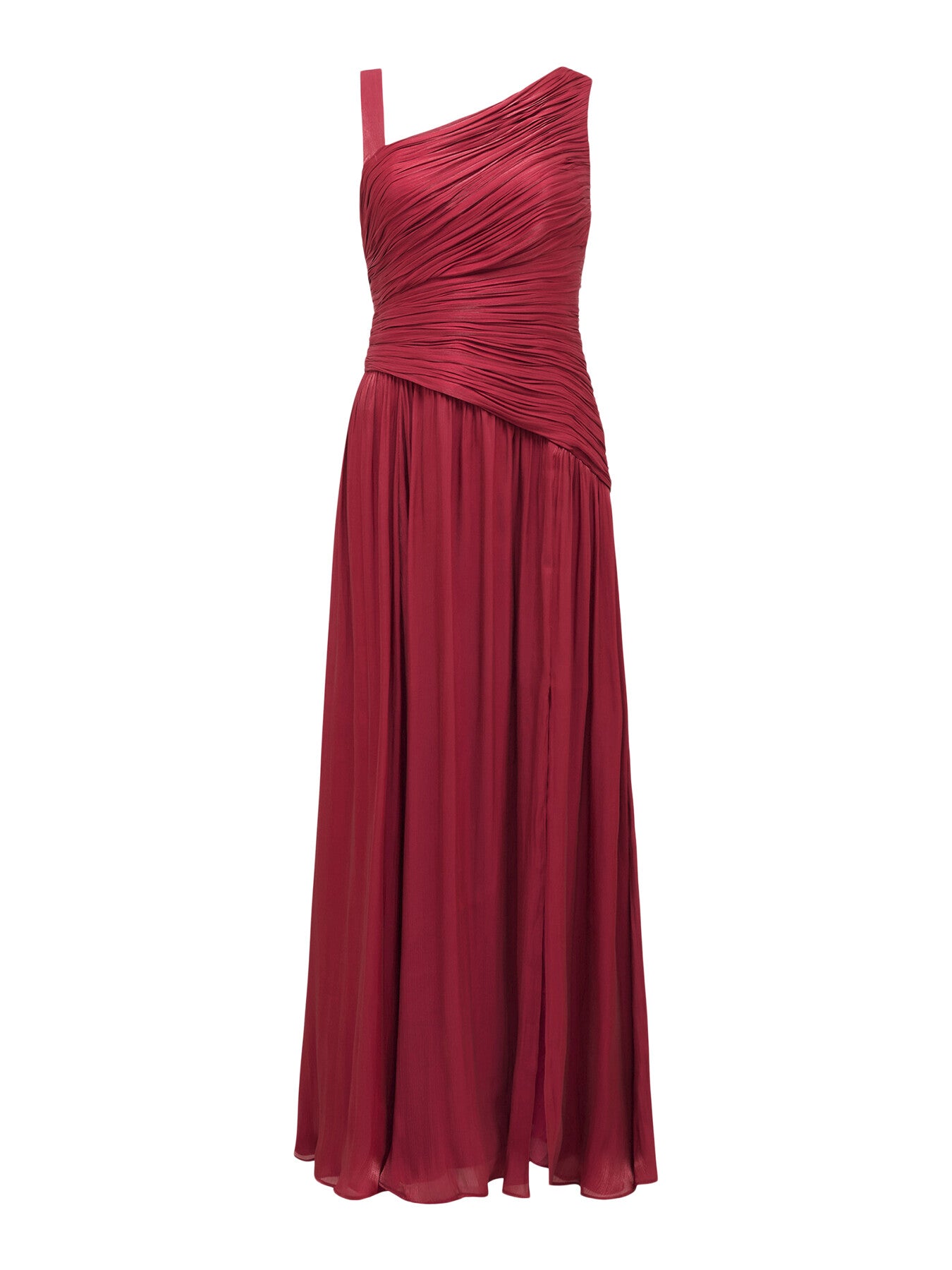 Nya Metallic Asymmetrical Maxi Dress