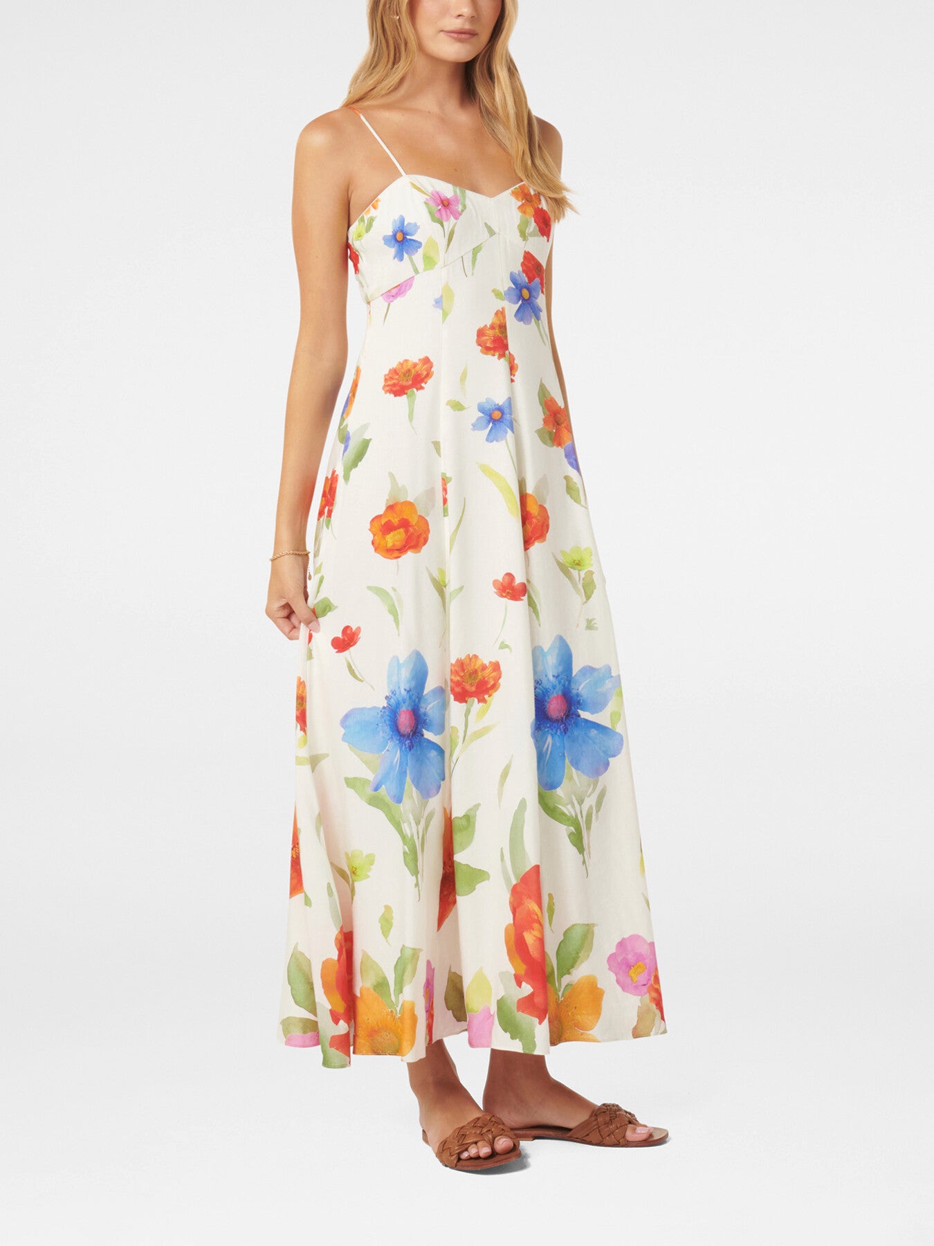 Vayda Strap Midi Sun Dress