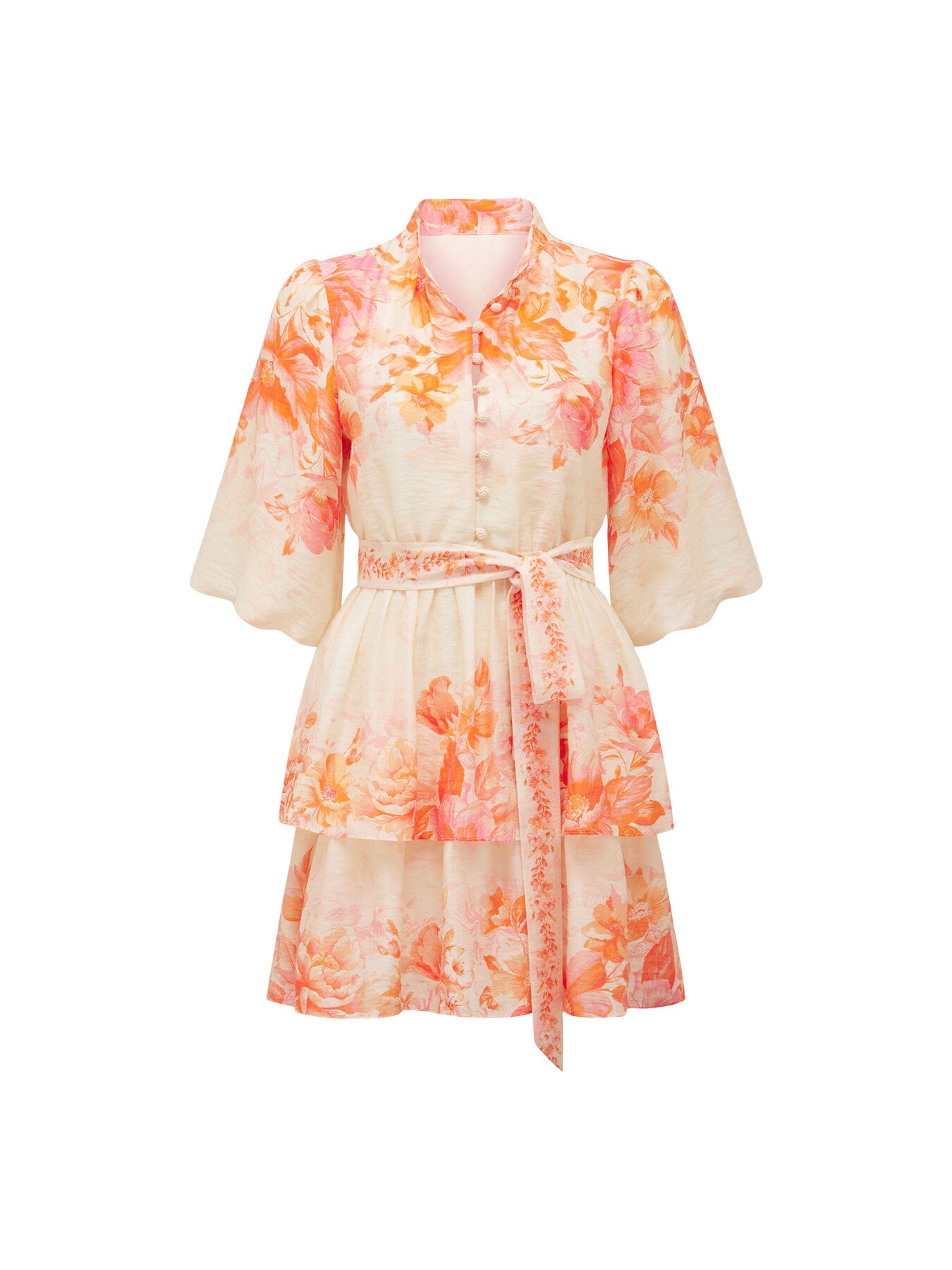 Isla Printed Tiered Mini Dress