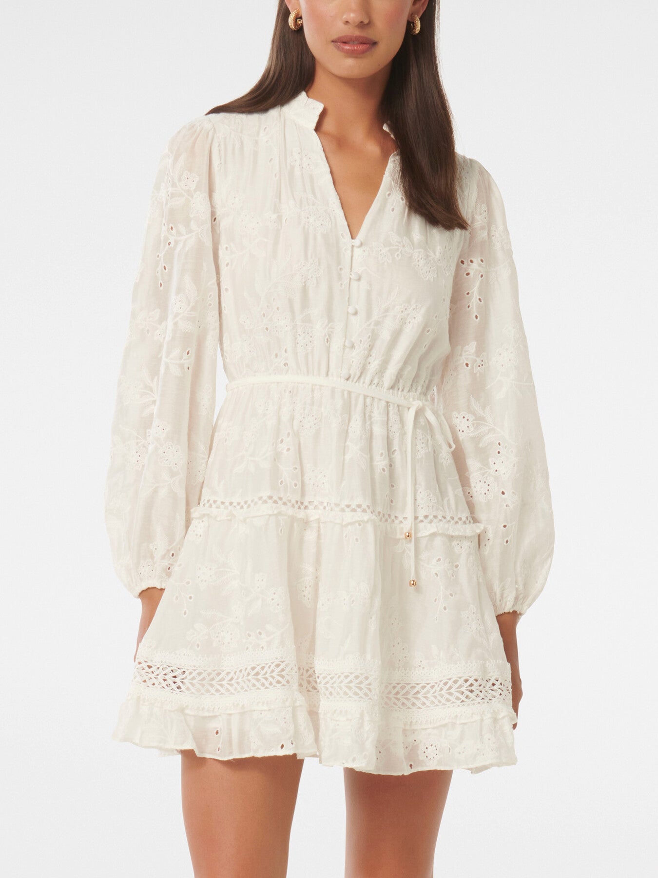 Ivana Trim Detail Mini Dress