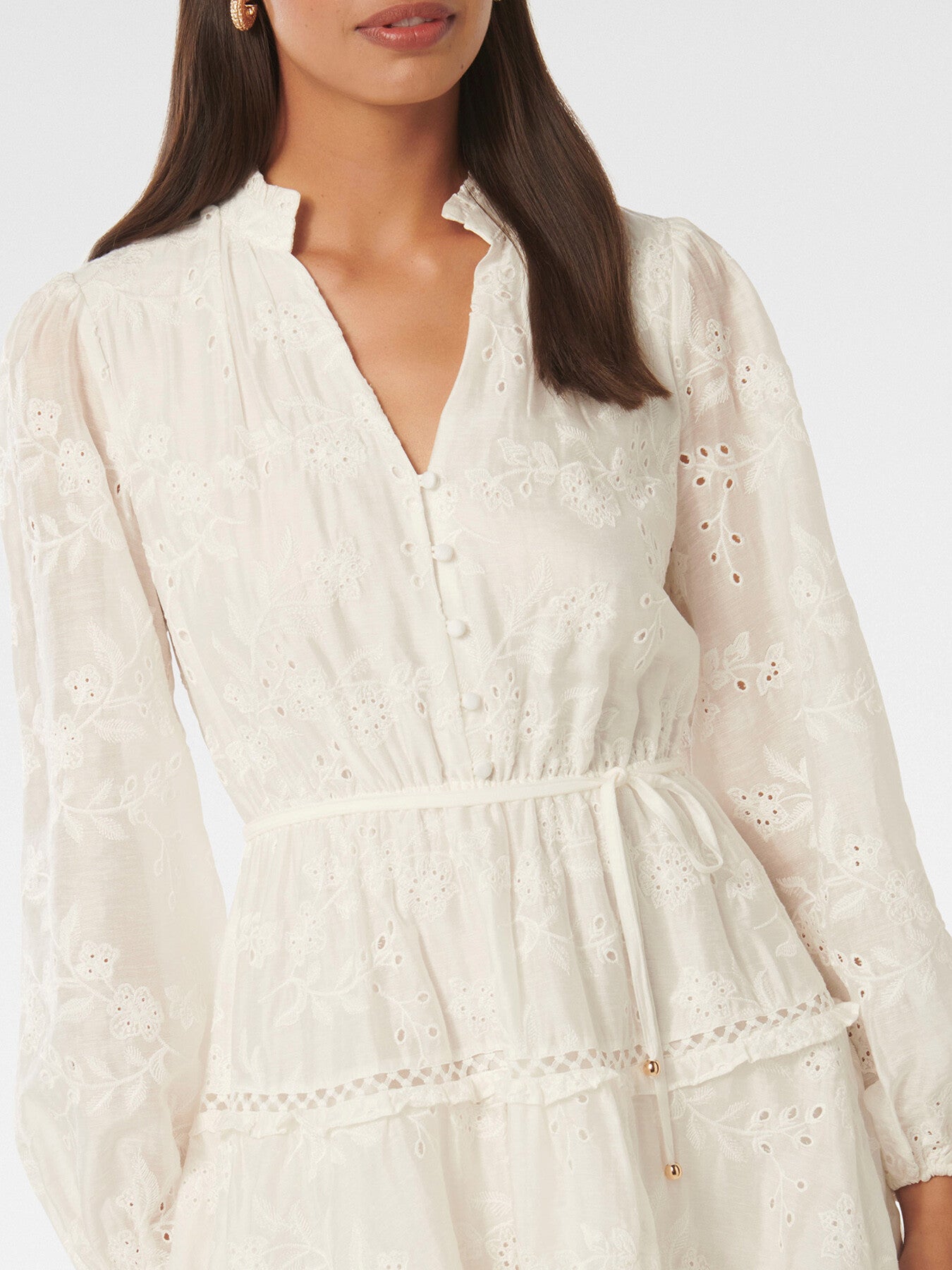 Ivana Trim Detail Mini Dress