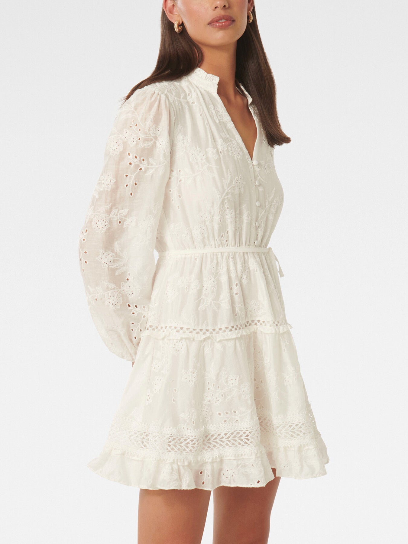 Ivana Trim Detail Mini Dress