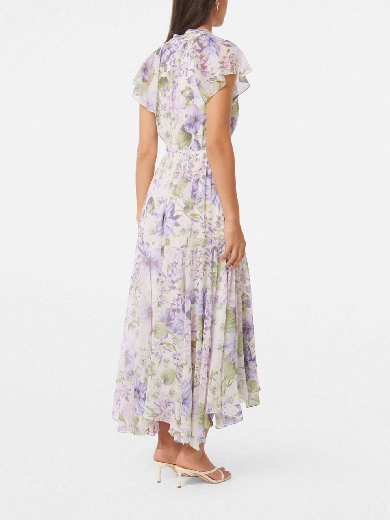 Freya Flutter Sleeves Midi Dress