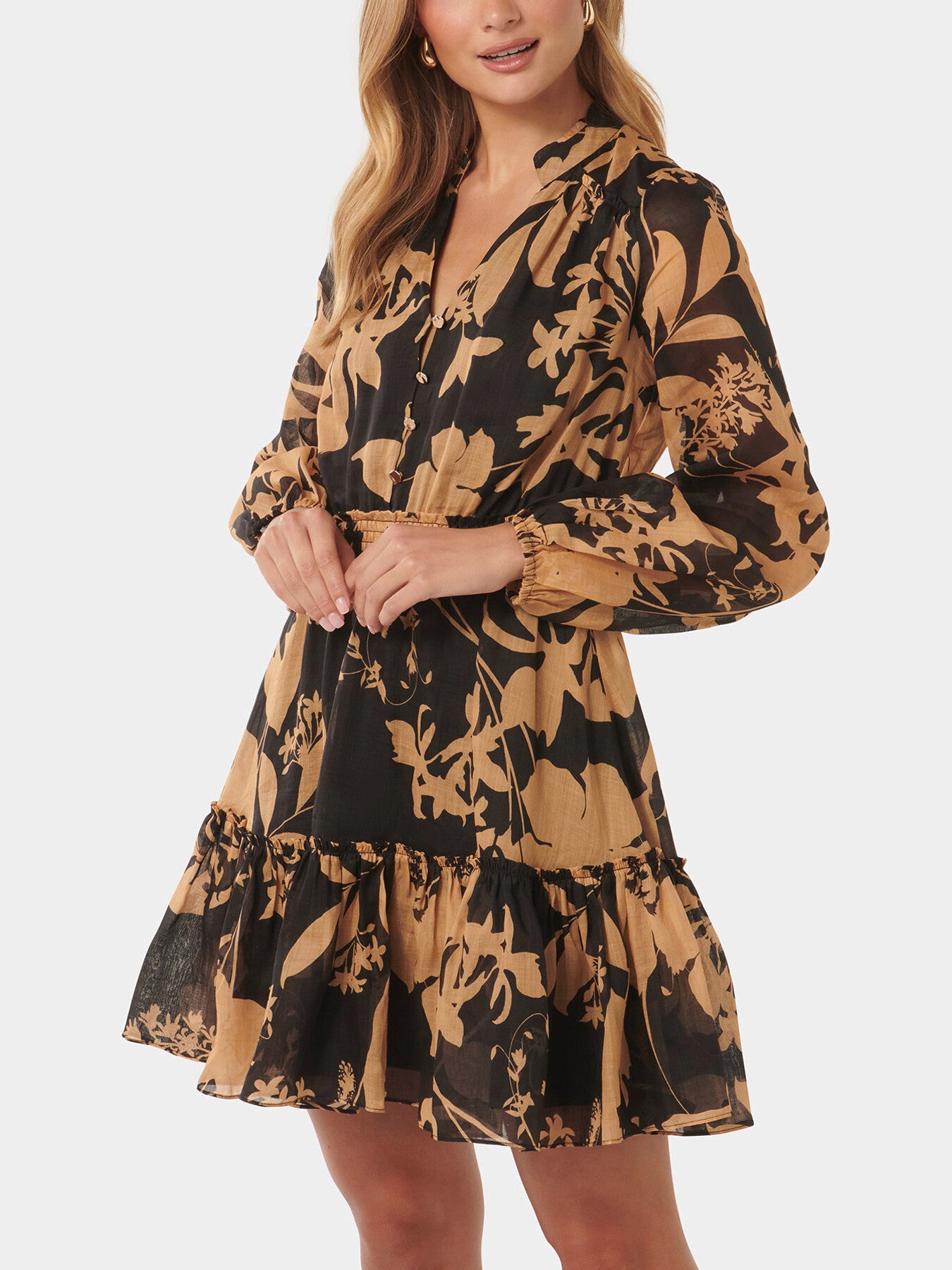 Aubrey Shirred Waist Mini Dress