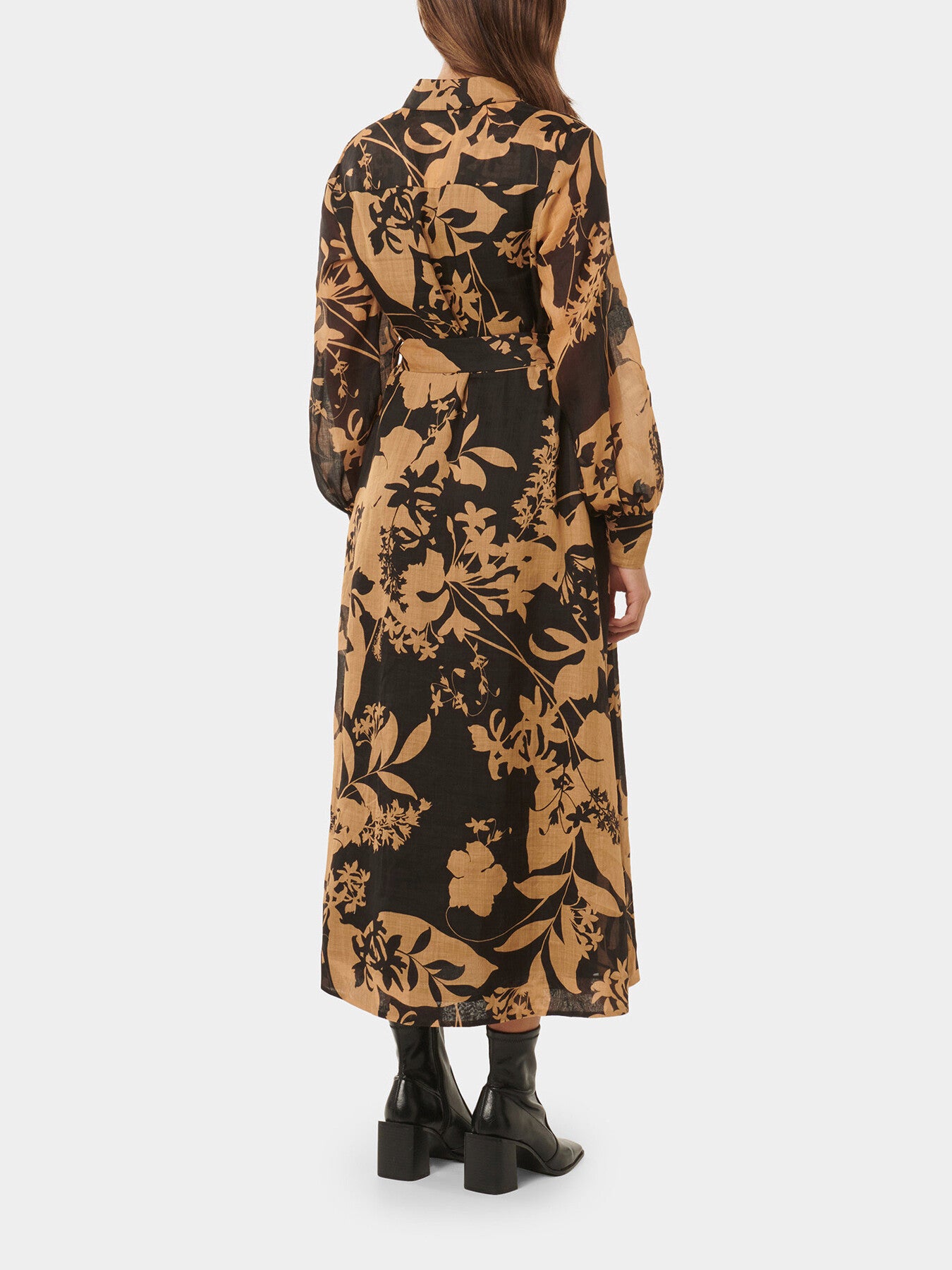 Janie Printed Shirt Midi Dress