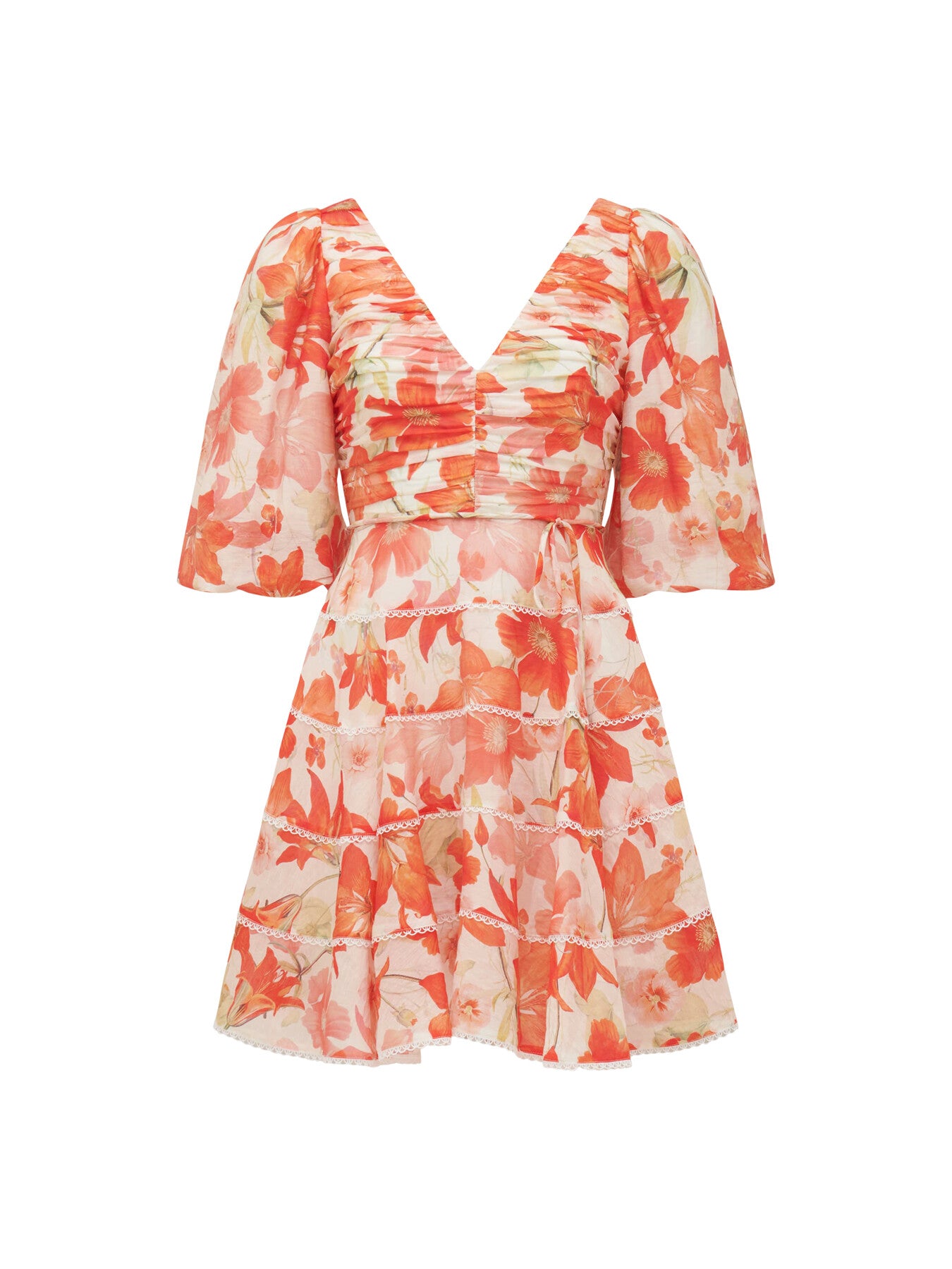 Cindy Tiered Floral Skater Dress