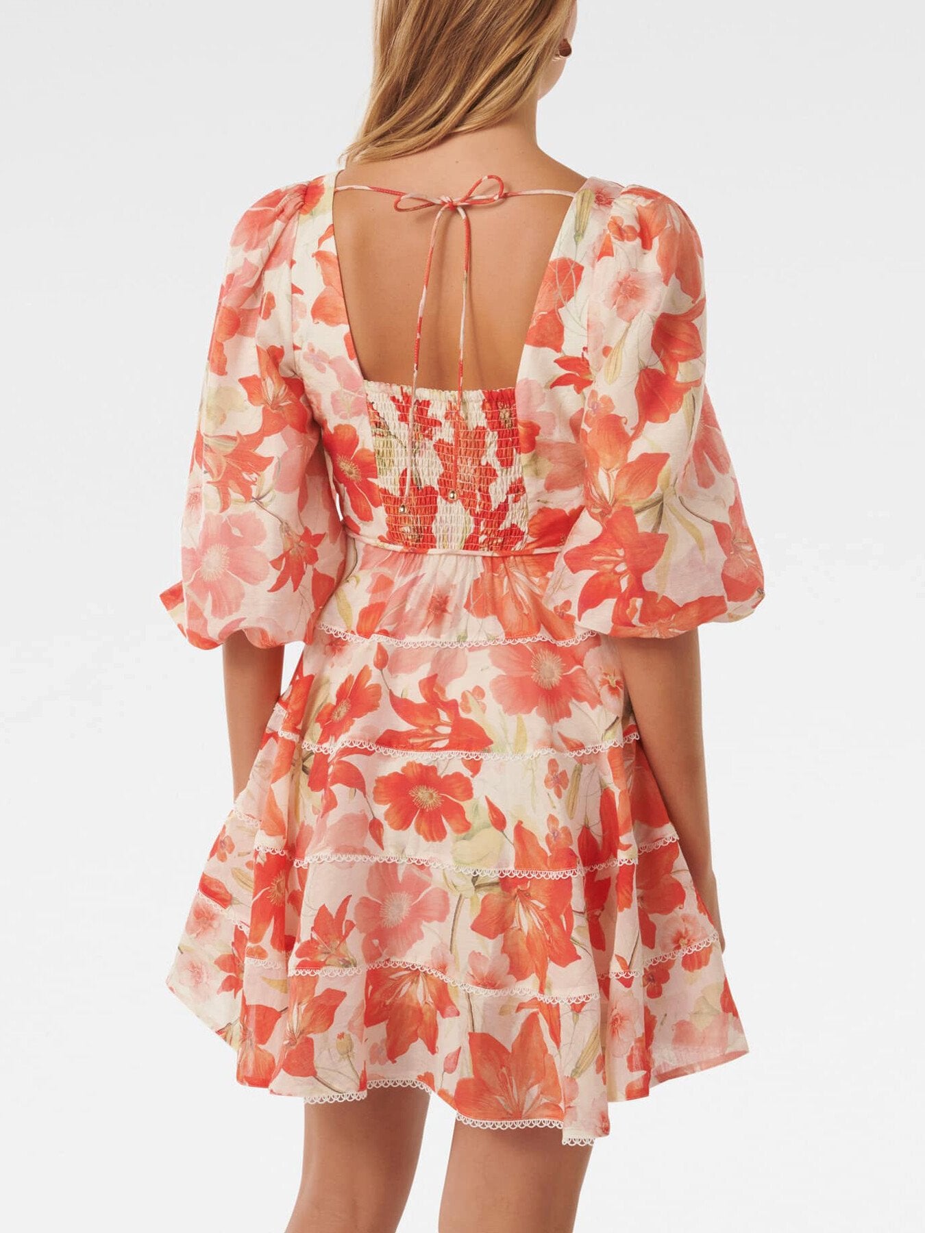 Cindy Tiered Floral Skater Dress