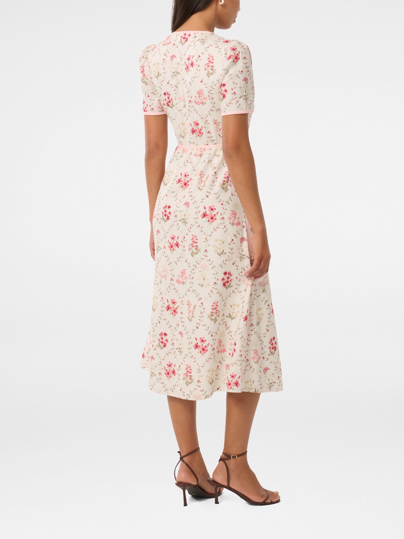 Sabrina Printed Linen Midi Dress