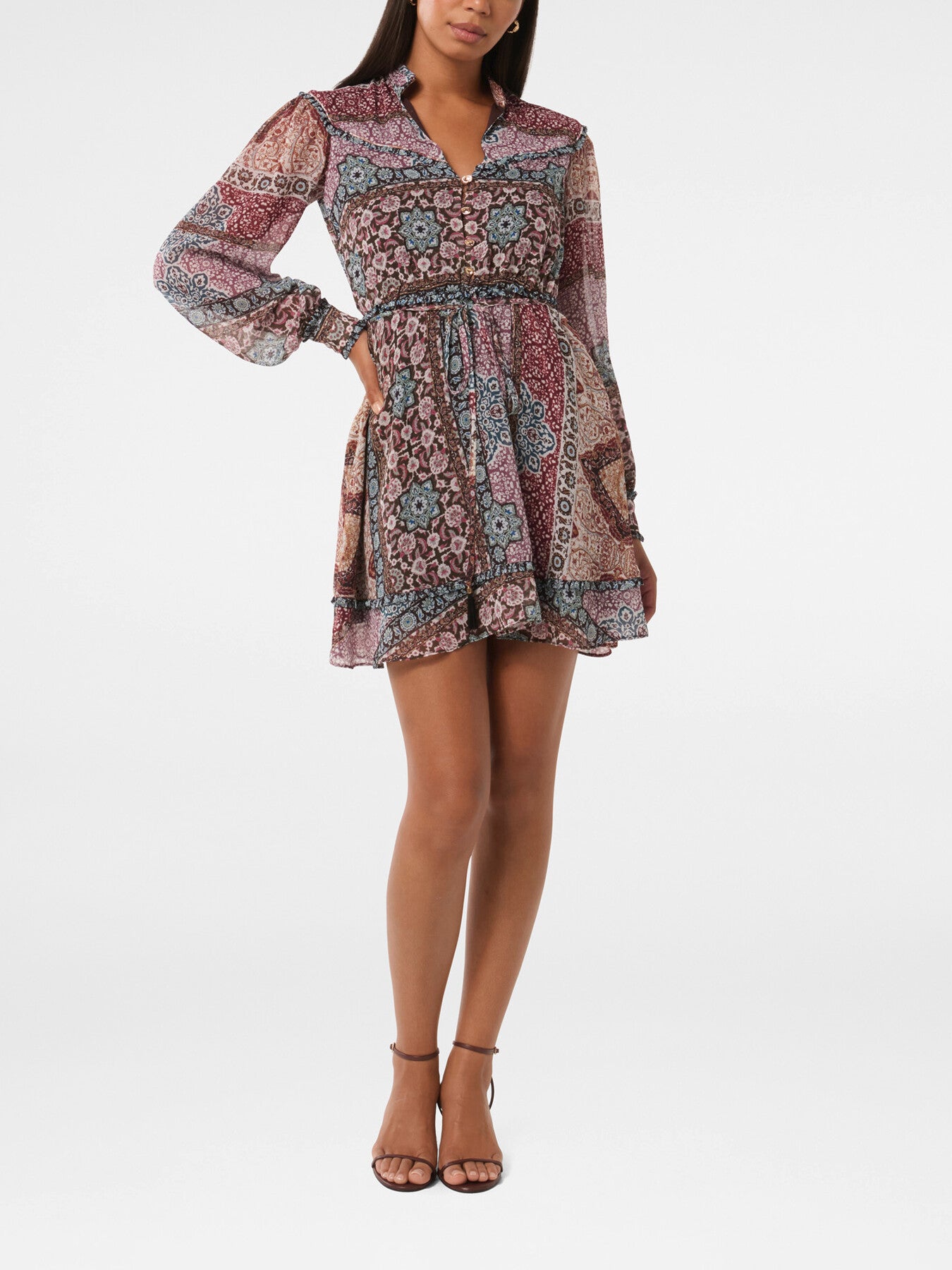 Sonny Frill Trim Mini Dress