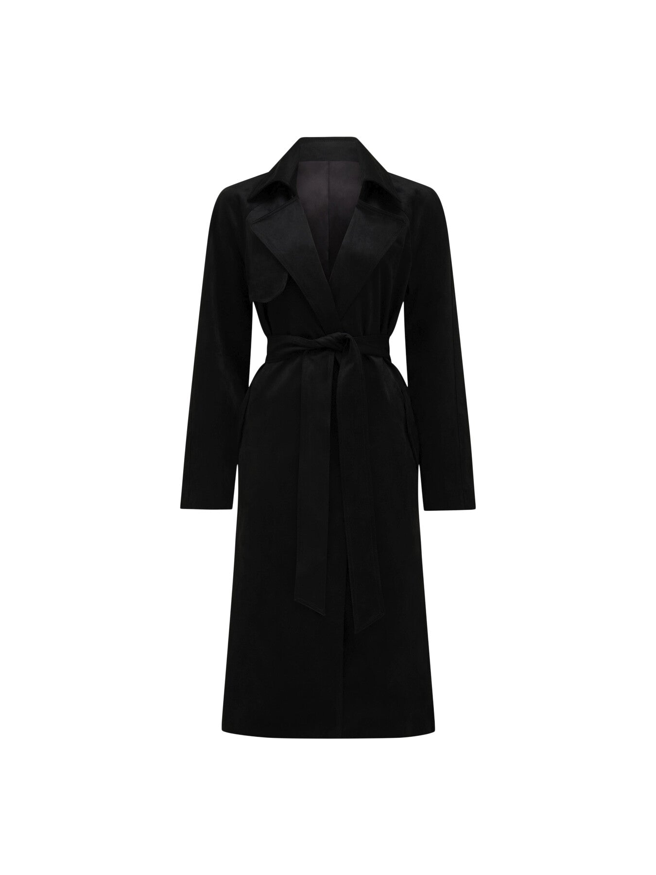Cass Vegan Suede Trench Coat