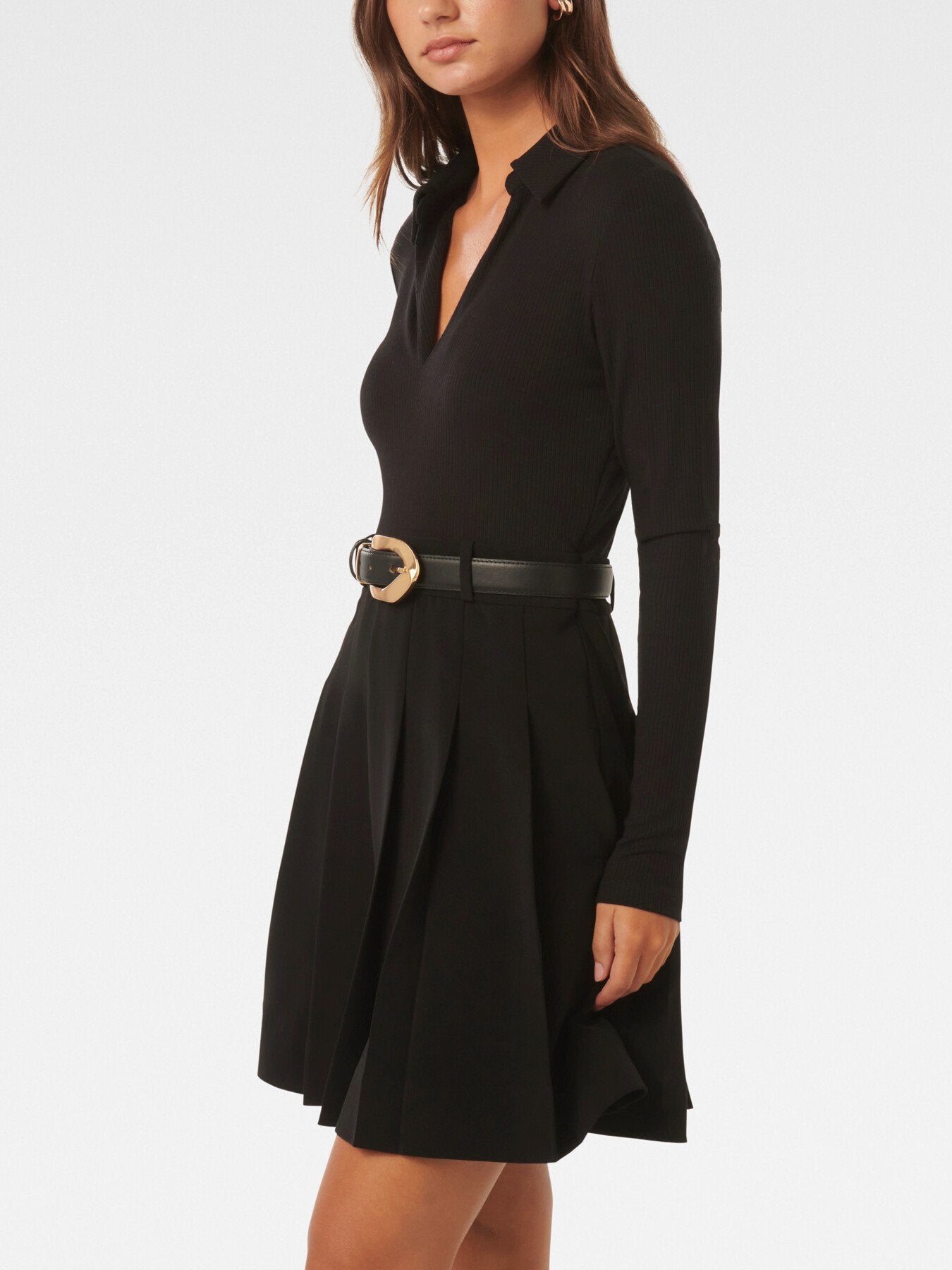 Eliana Pleated Skirt Mini Dress