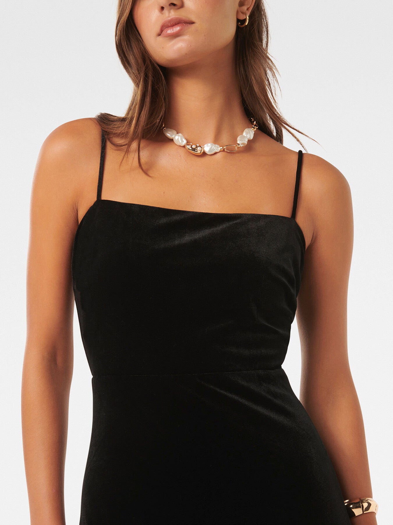Skyler Strappy Velvet Midi Dress