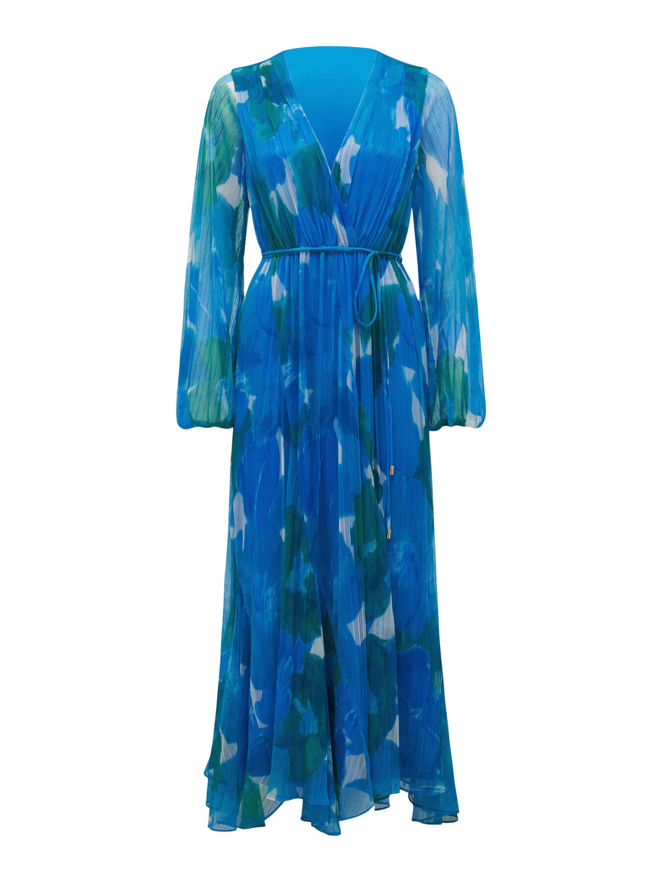 August Printed Plisse Midi Dress