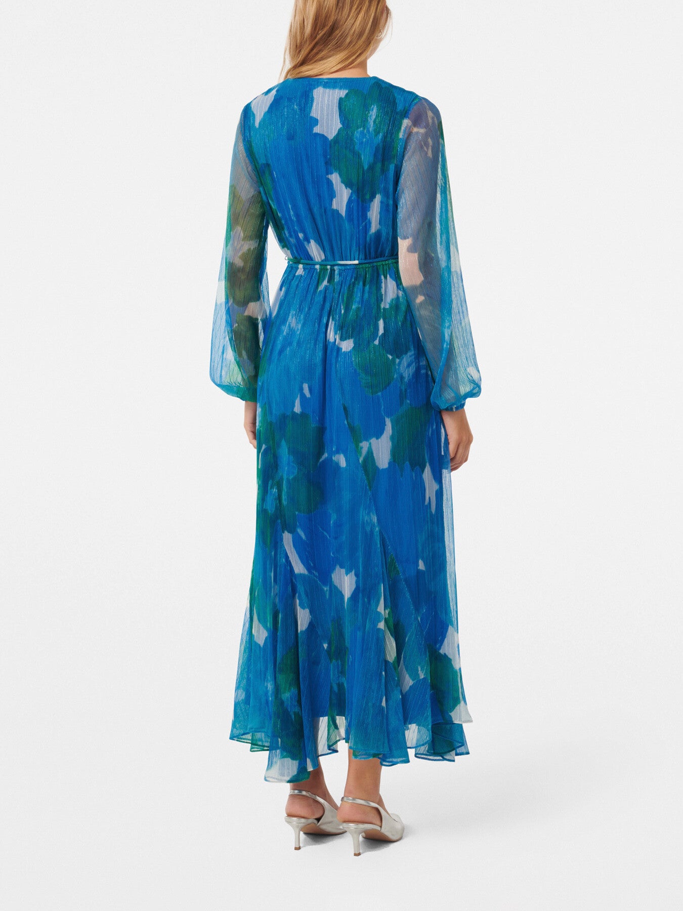 August Printed Plisse Midi Dress