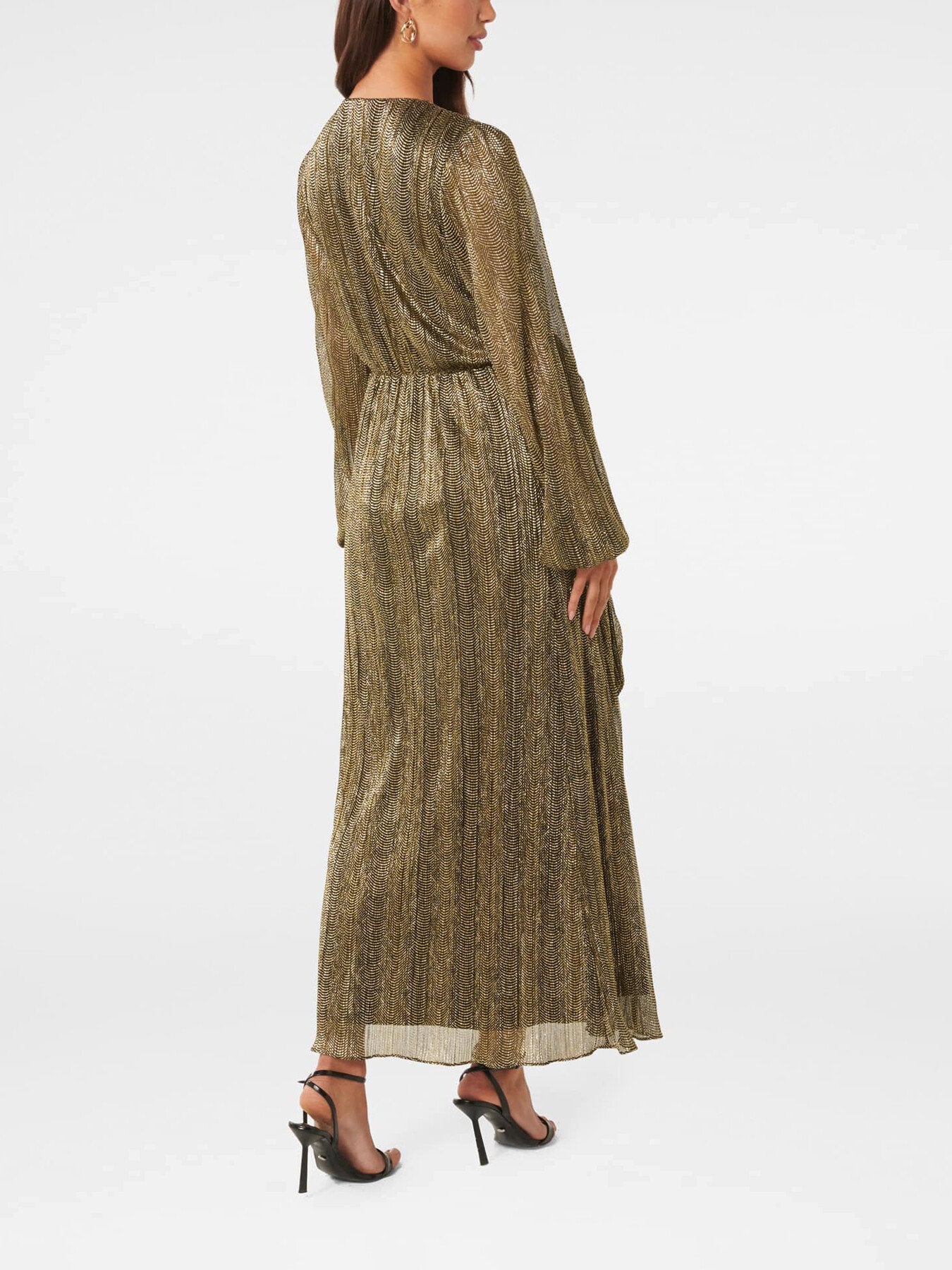 Tyler Plisse Belted Midi Dress