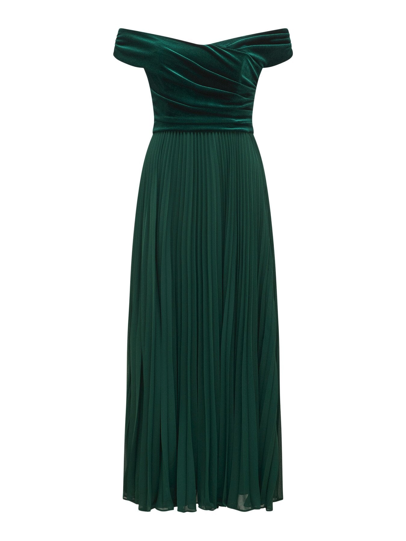 Rebecca Off Shoulder Velvet Gown - Main Image