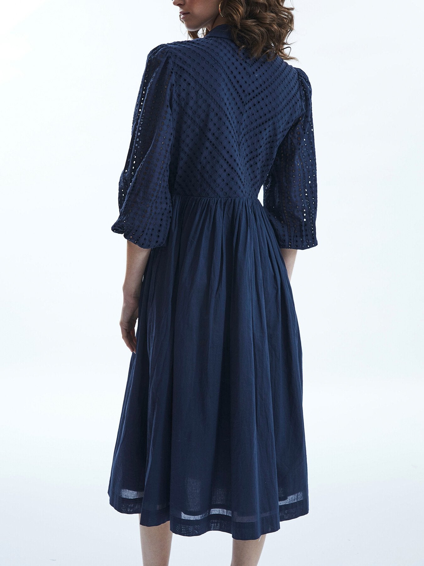 Broderie Anglaise Midi Dress