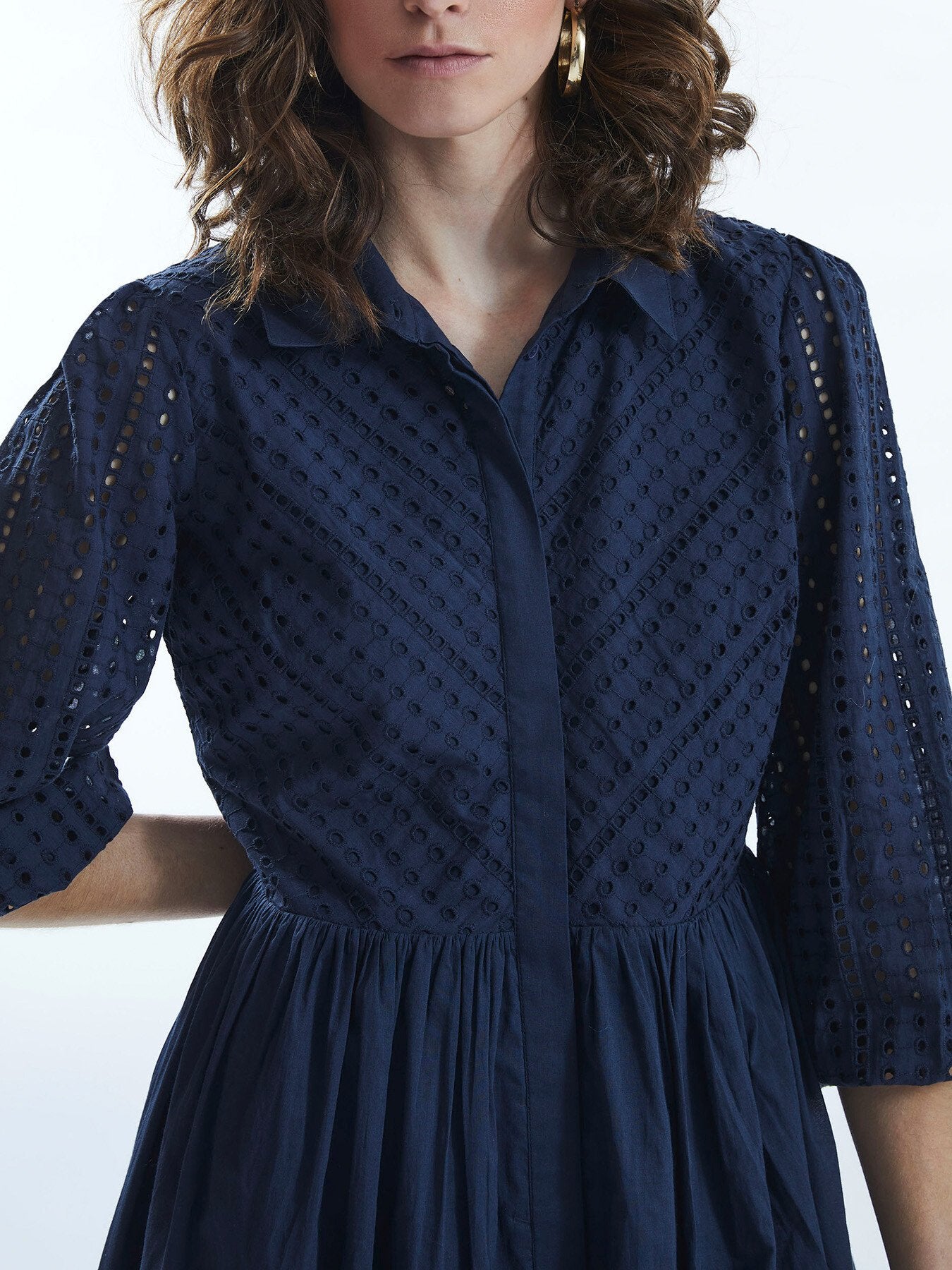 Broderie Anglaise Midi Dress