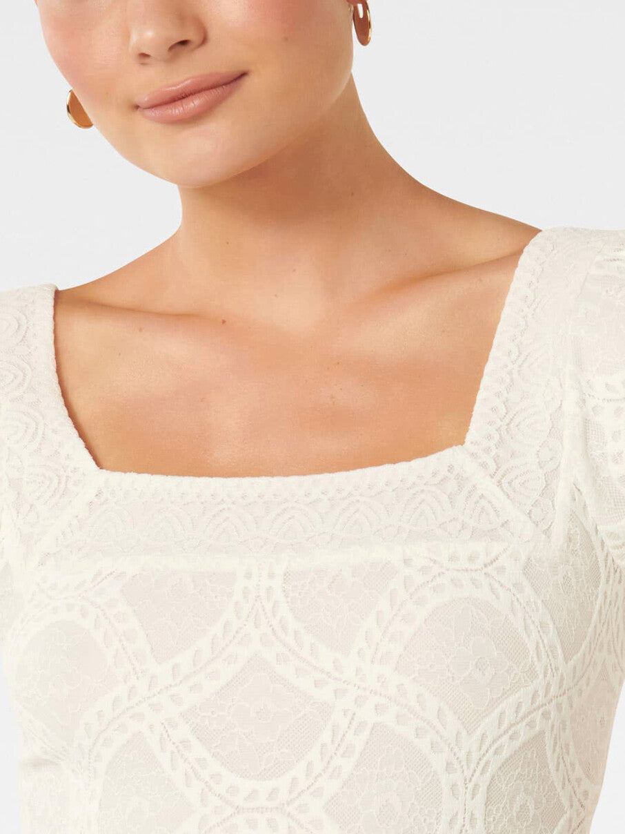 Rosemary Lace Square Neck Top