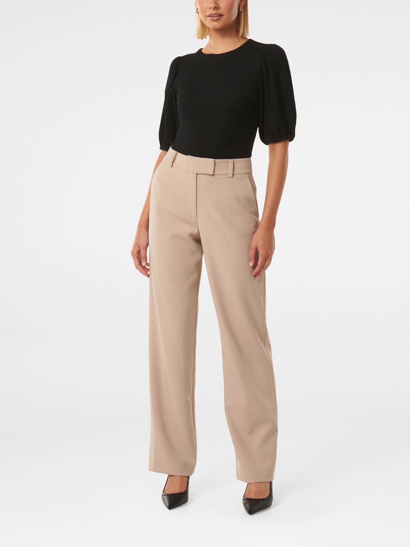 Jolanta Textured Puff Sleeves Top