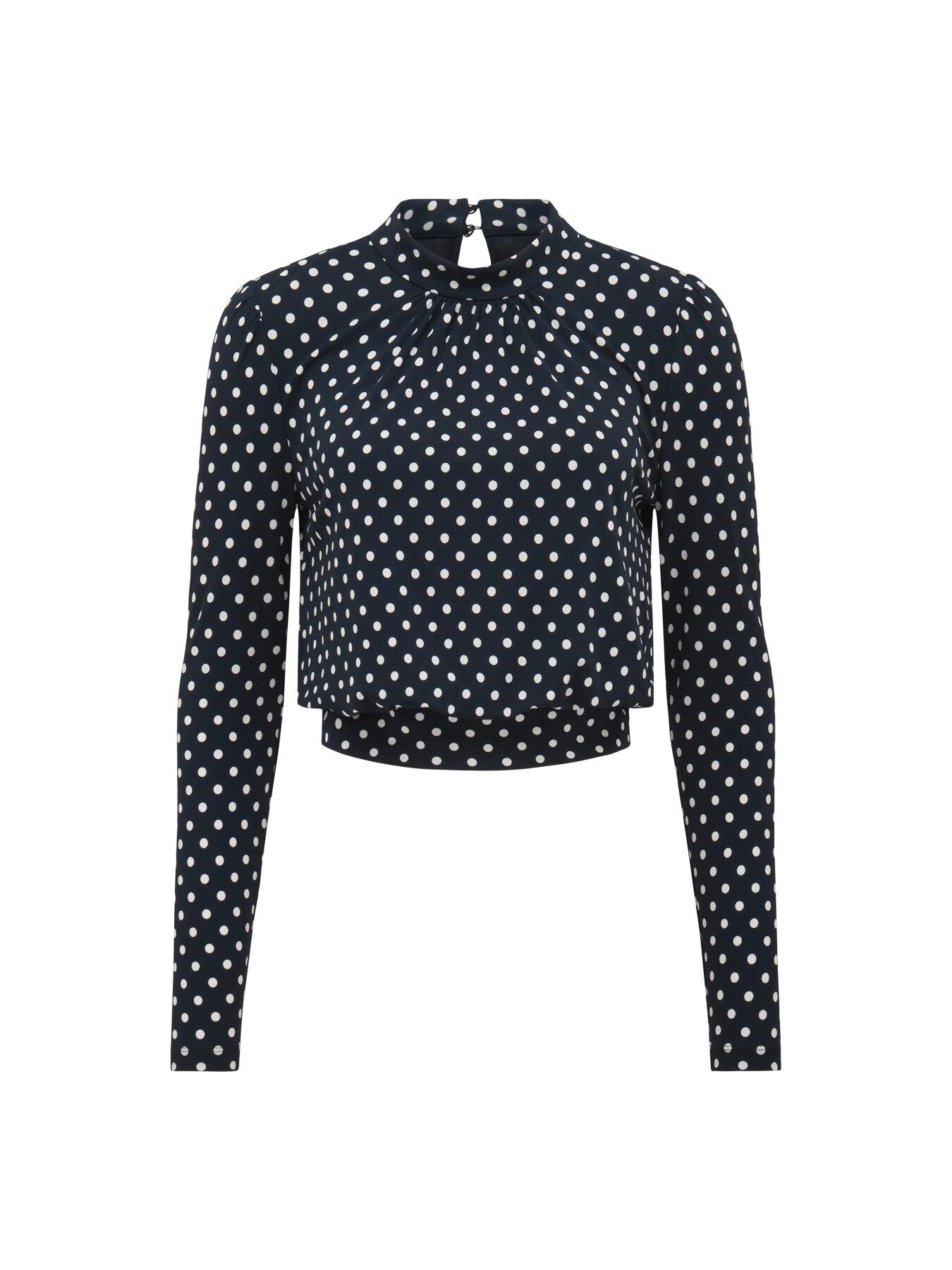 Beatrice High Neck Spotted Top
