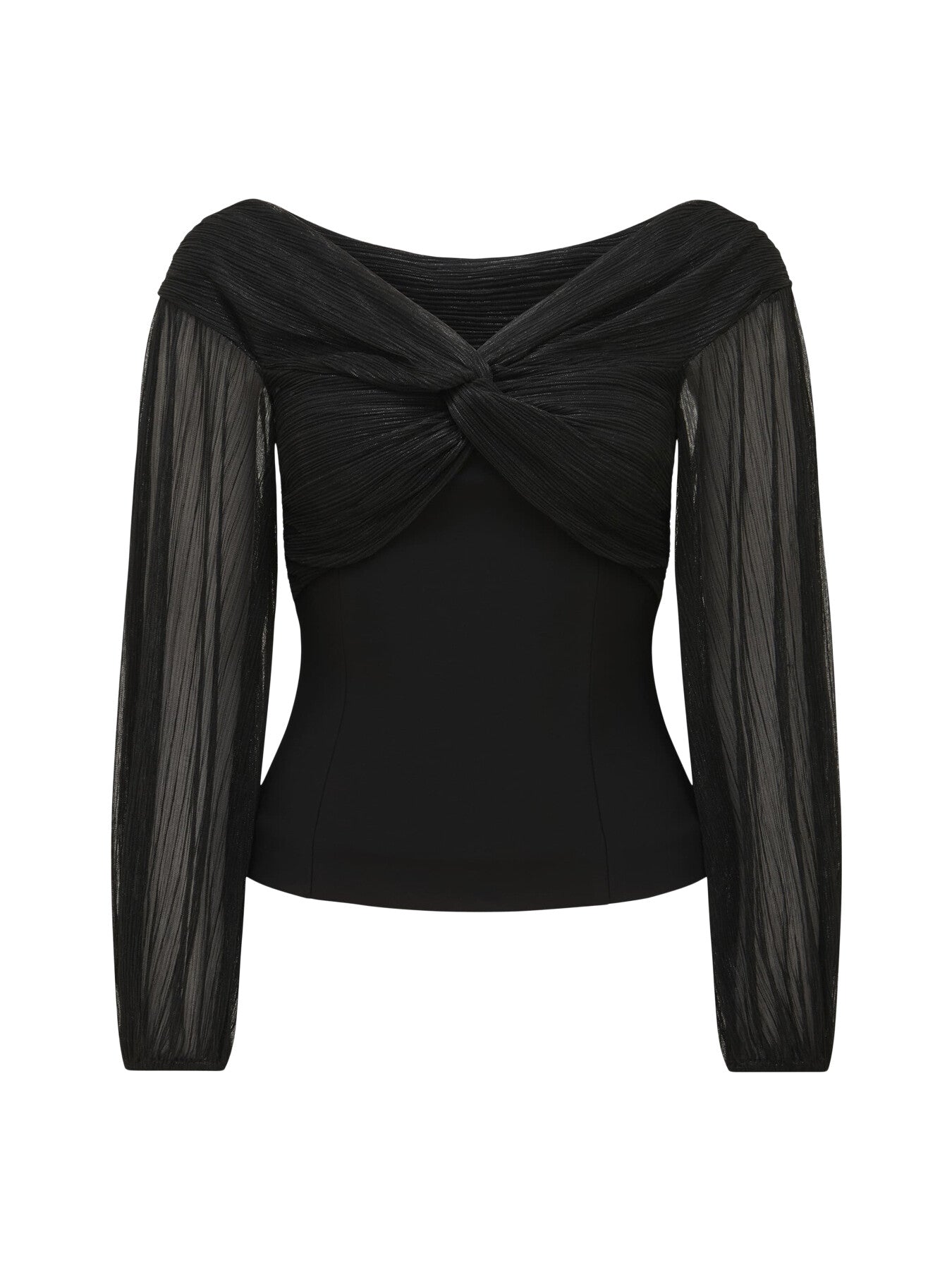 Alyssa Twist Front Plisse Top