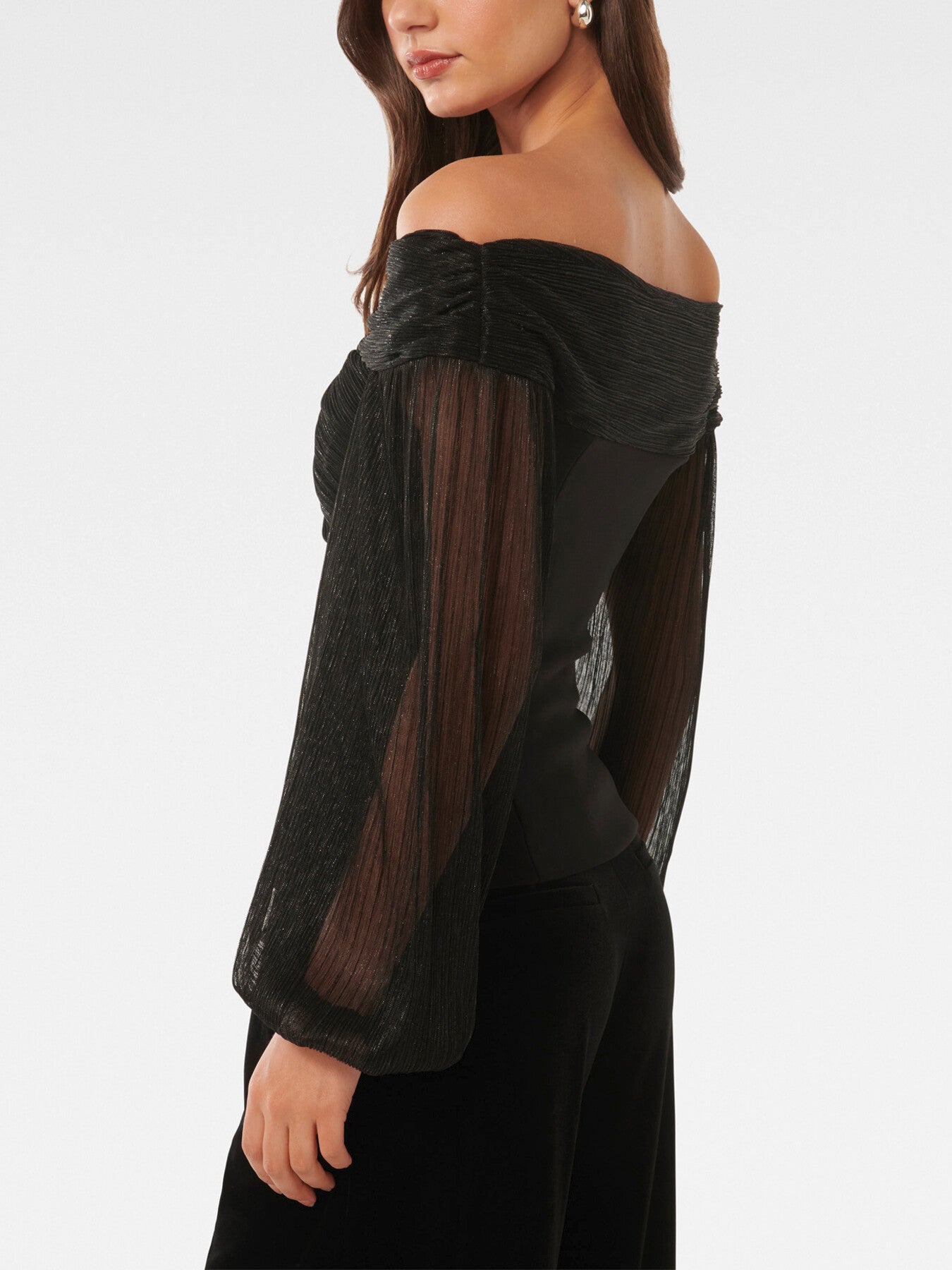 Alyssa Twist Front Plisse Top