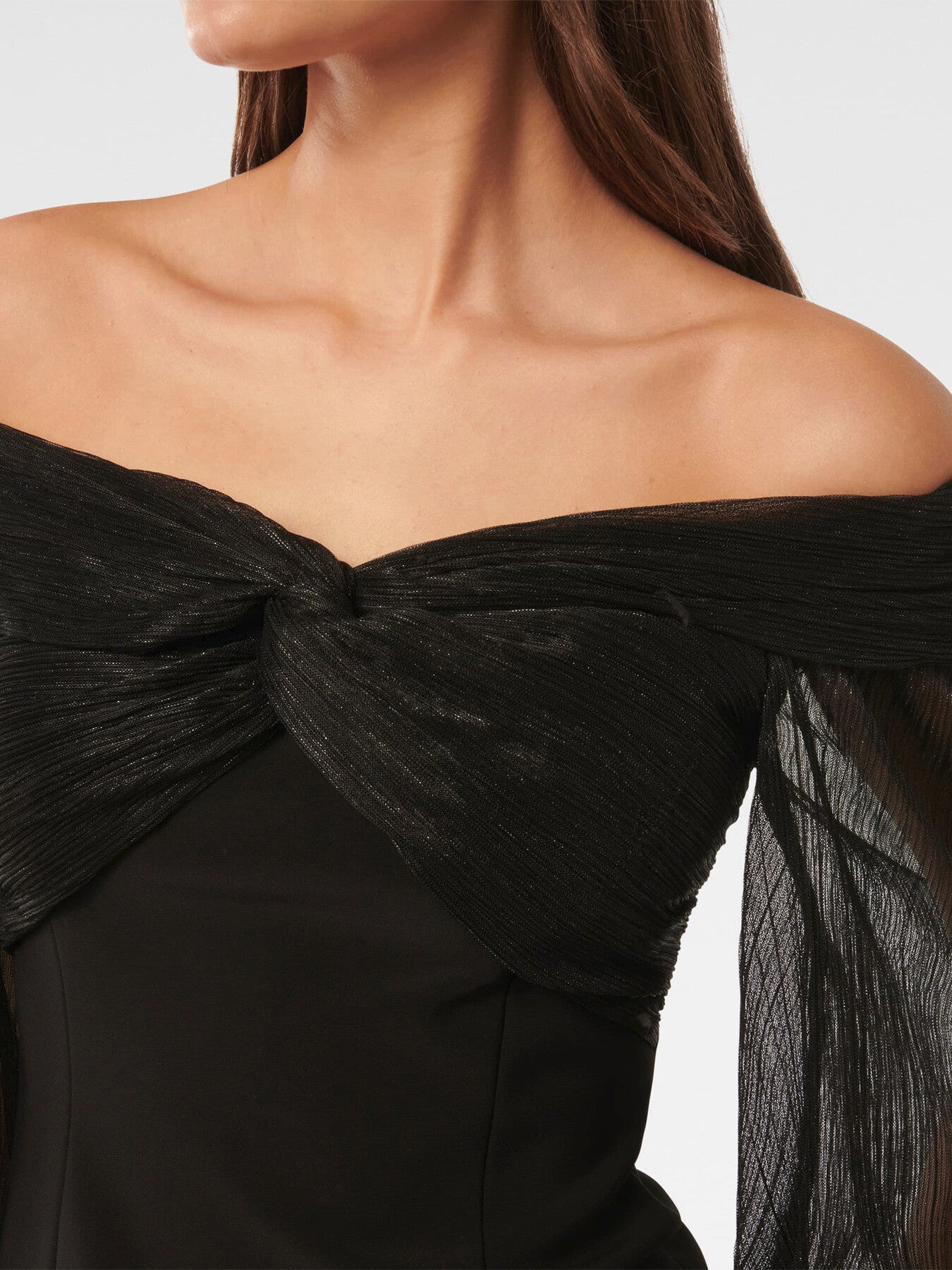 Alyssa Twist Front Plisse Top