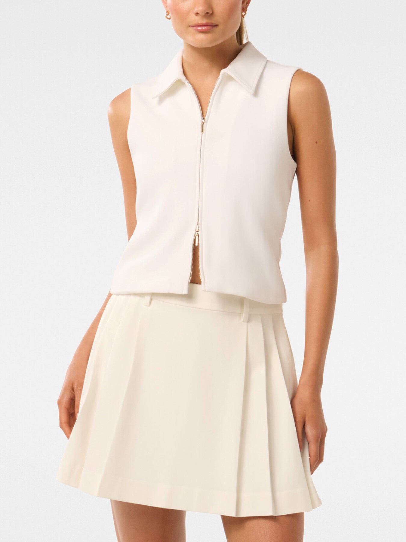 Vienna Zip Detail Collar Top