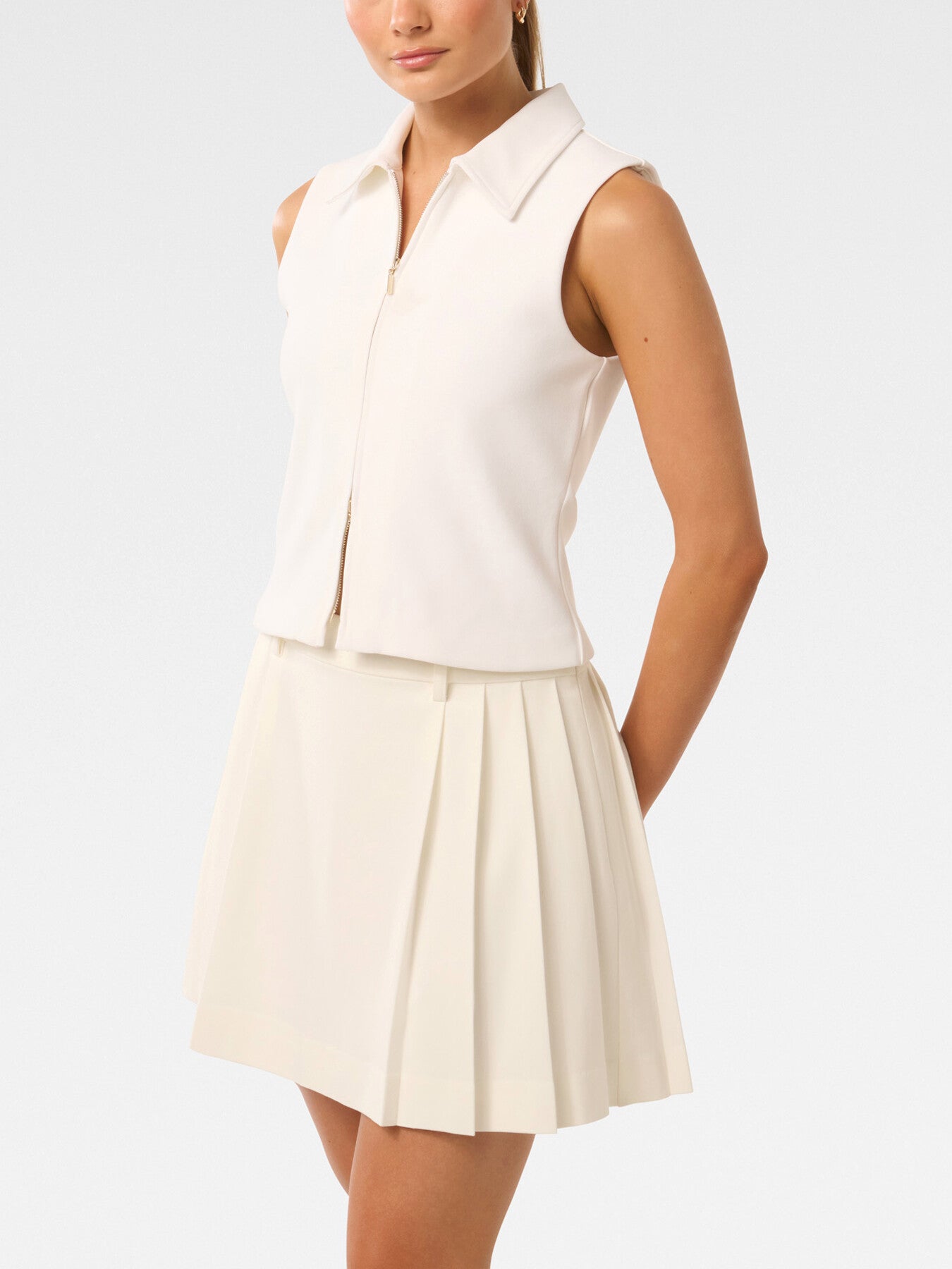 Vienna Zip Detail Collar Top