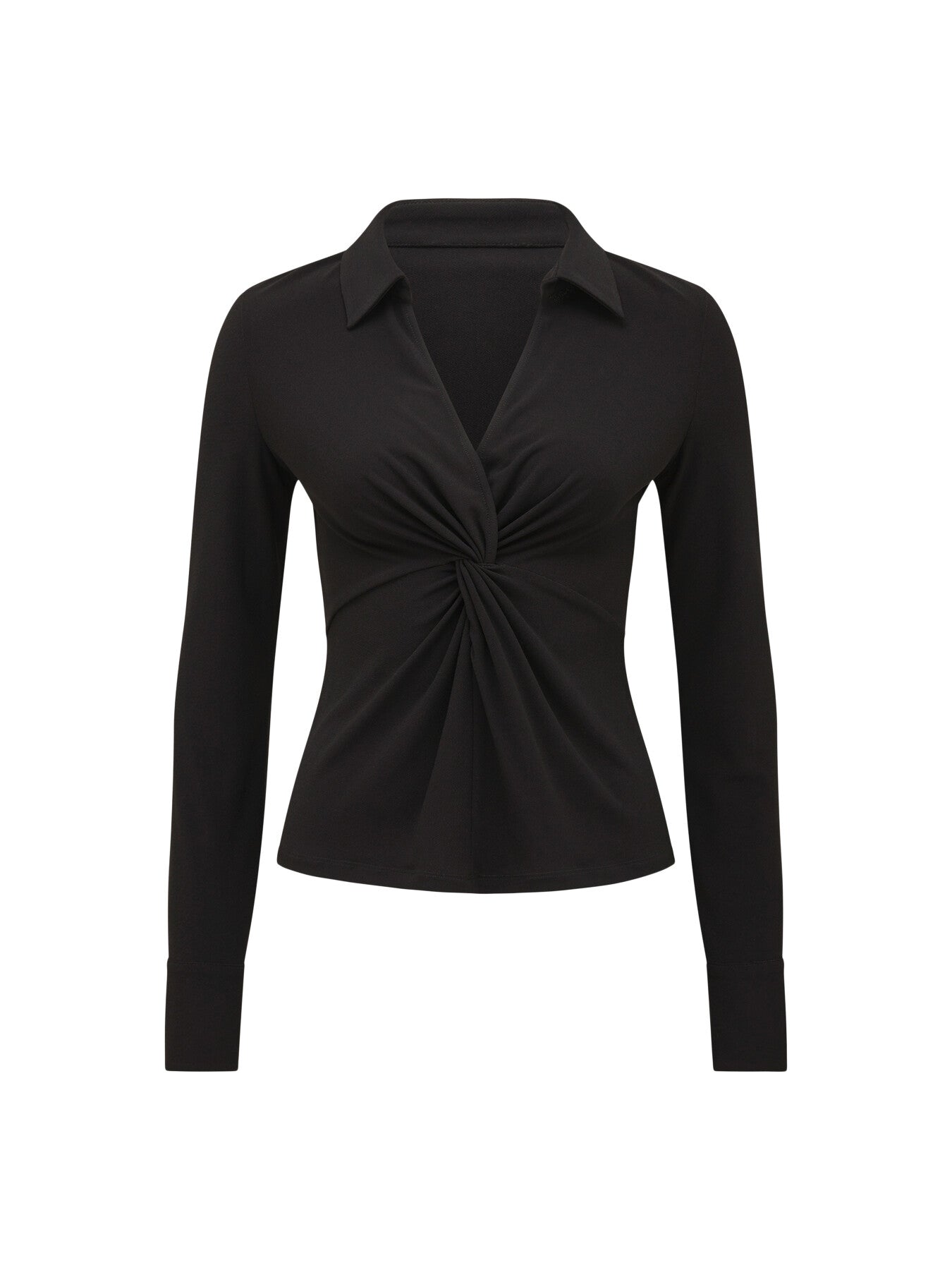 Emilia Twist Front Crepe Shirt