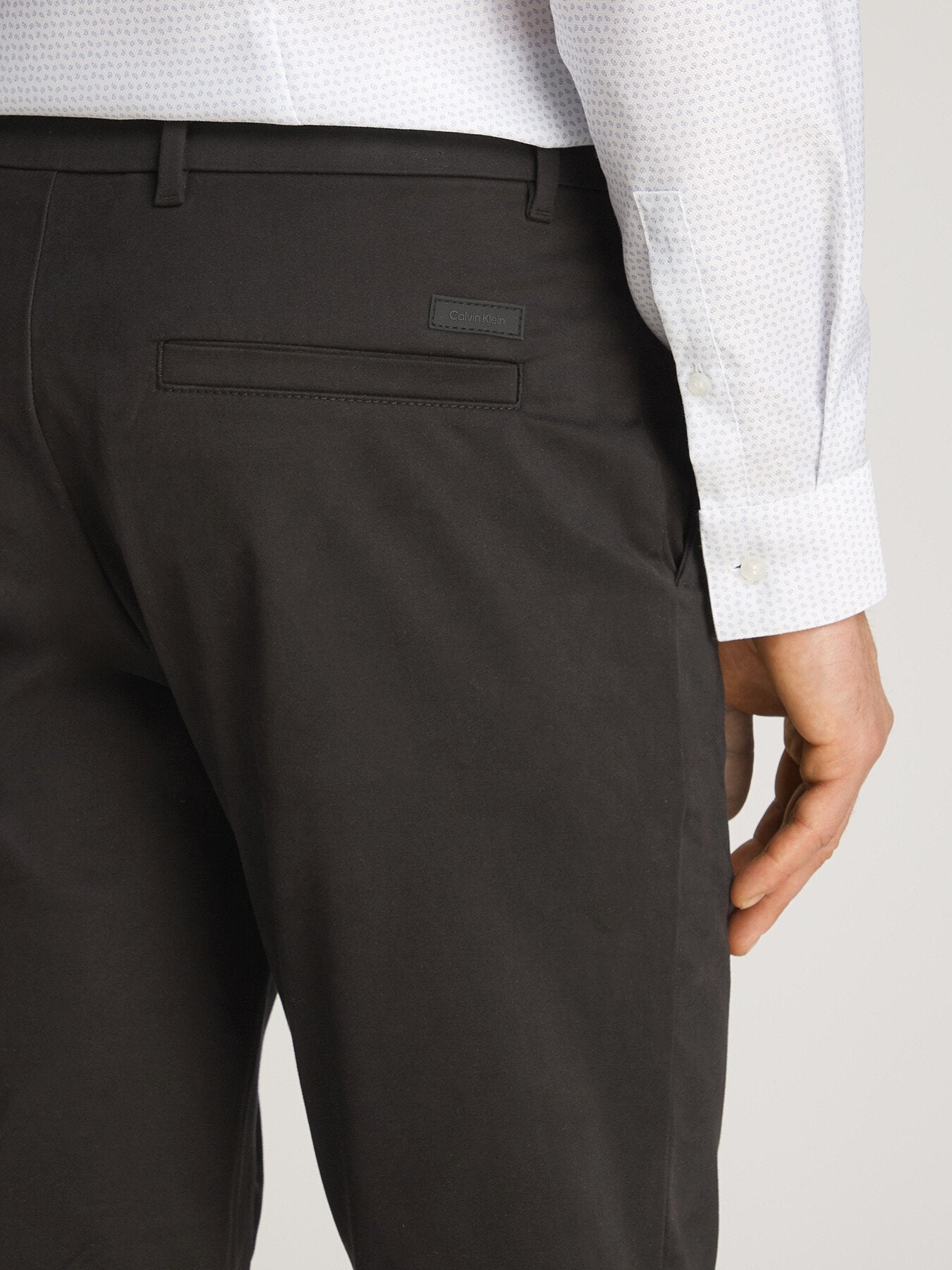 Slim Sateen Chino Trousers