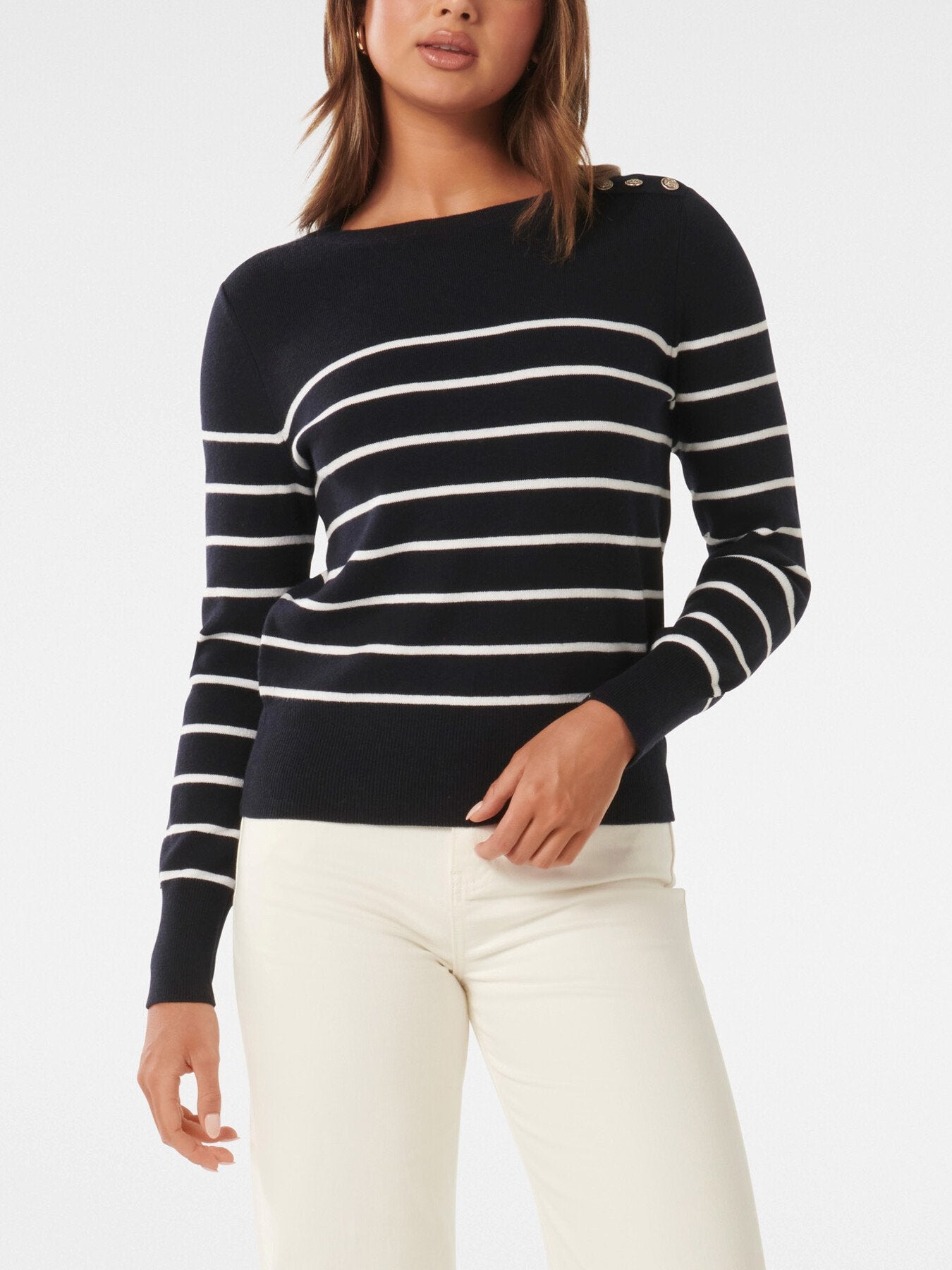 Kim Bretton Striped Knit Jumper