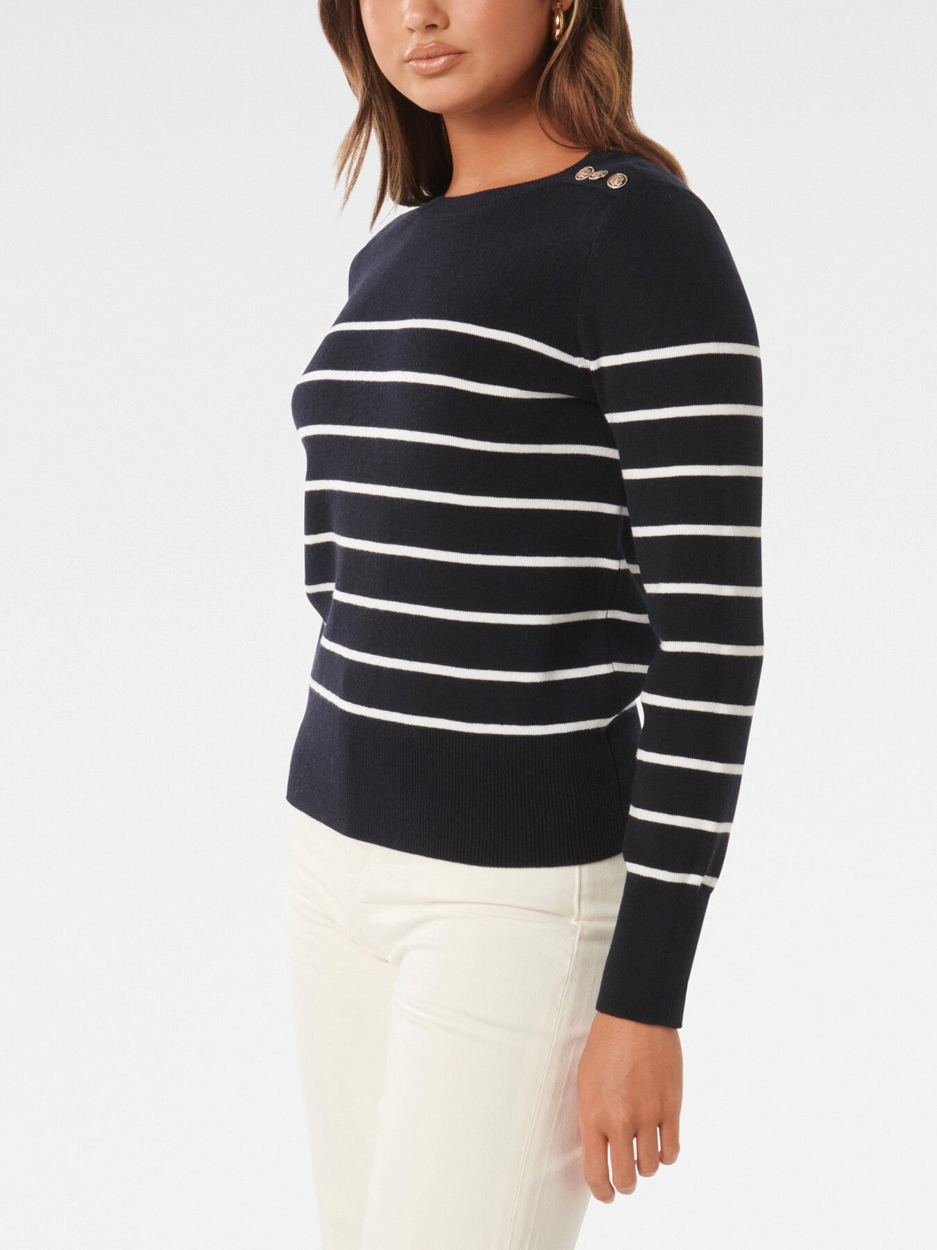 Kim Bretton Striped Knit Jumper