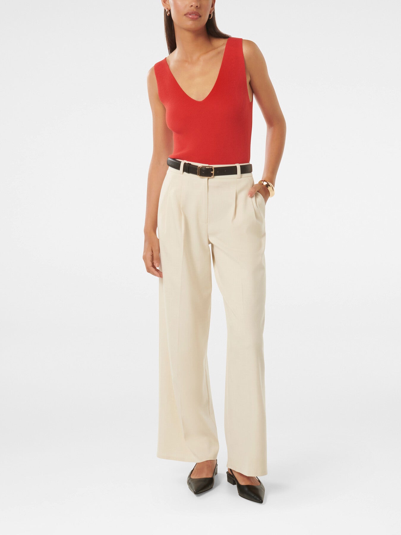 Amara Fashioning Detail Knit Tank Top