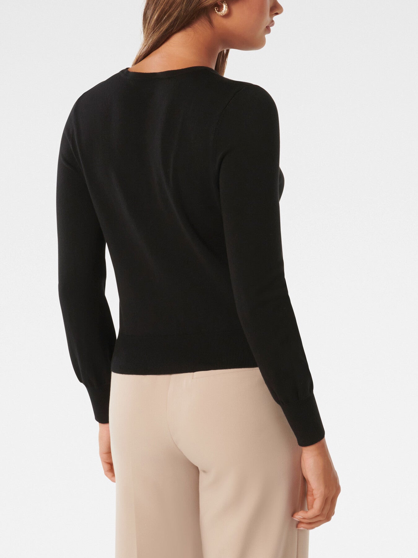Morgan Basic Crew Knit Cardigan