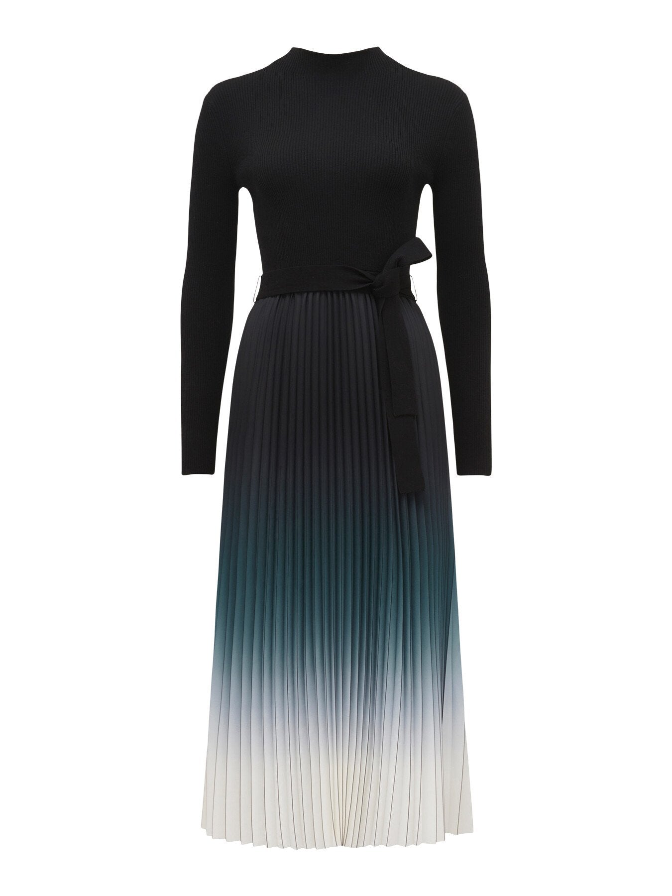 Harmony Ombre Pleated Midi Dress