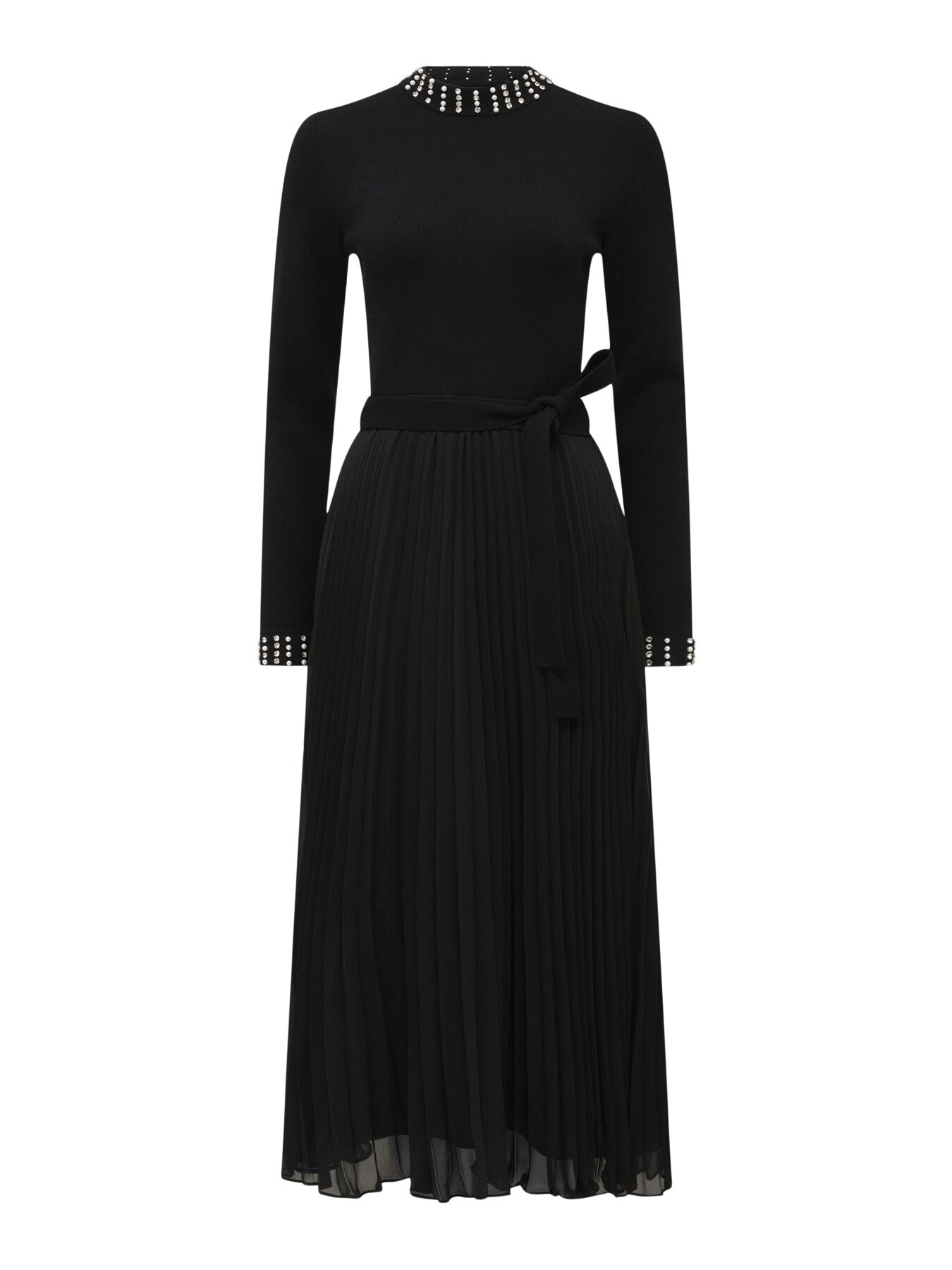 Giana Embellished Pleated Dress