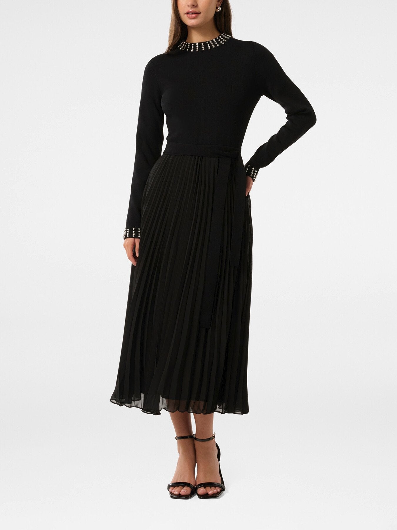 Giana Embellished Pleated Dress
