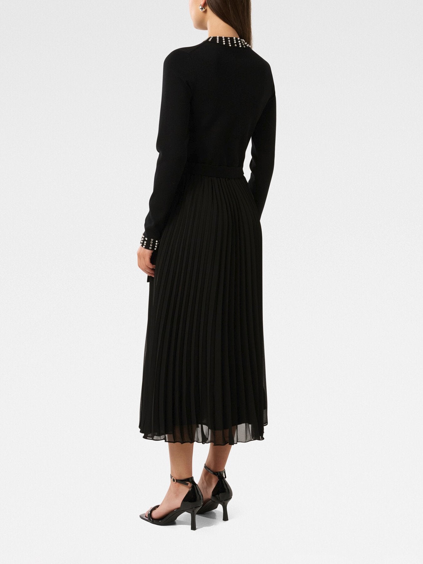 Giana Embellished Pleated Dress