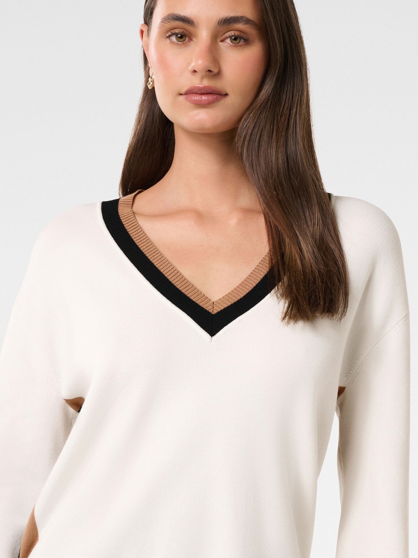 Rose Striped Trim Jumper