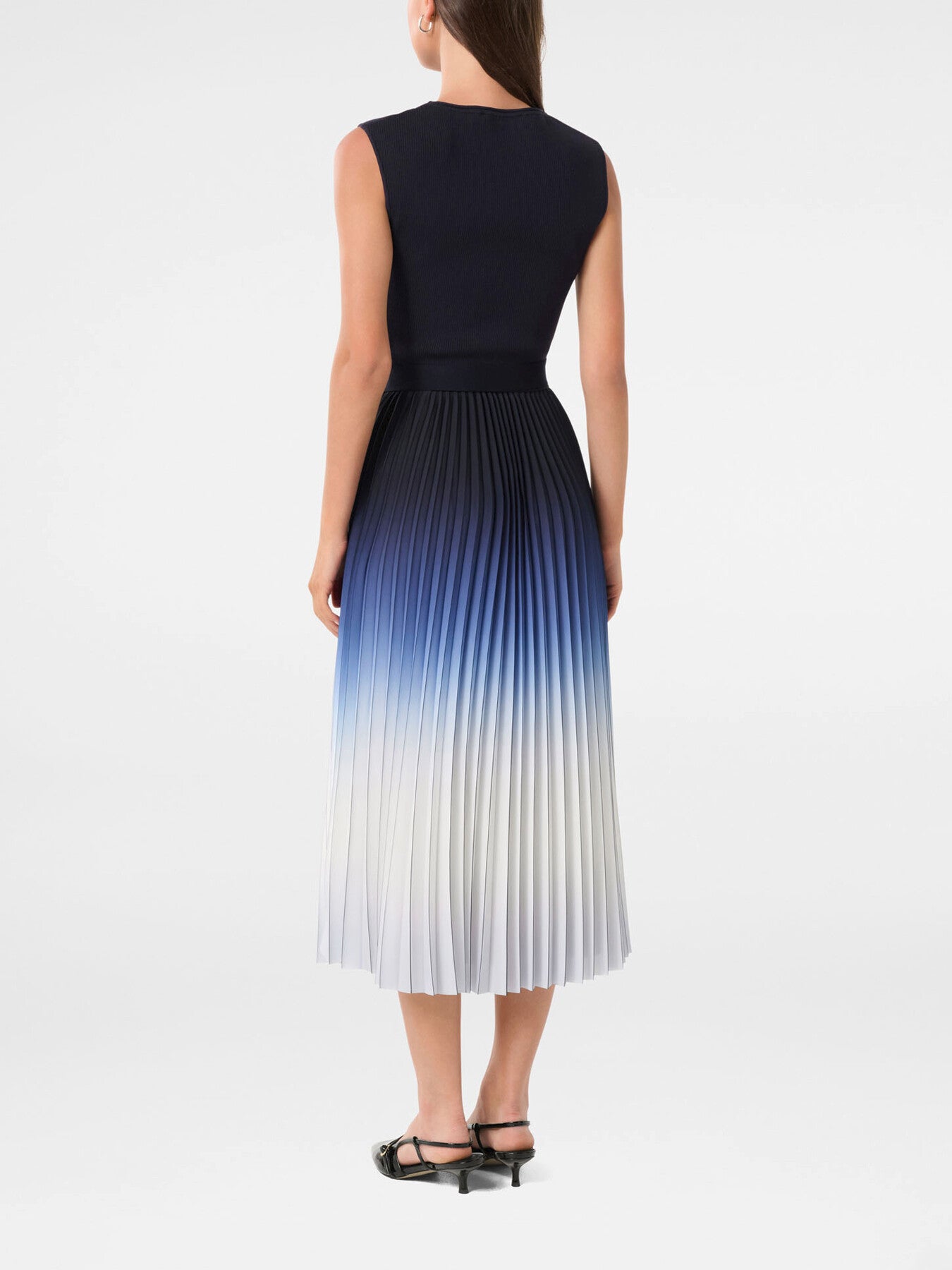 Elara Ombre Pleated Midi Dress