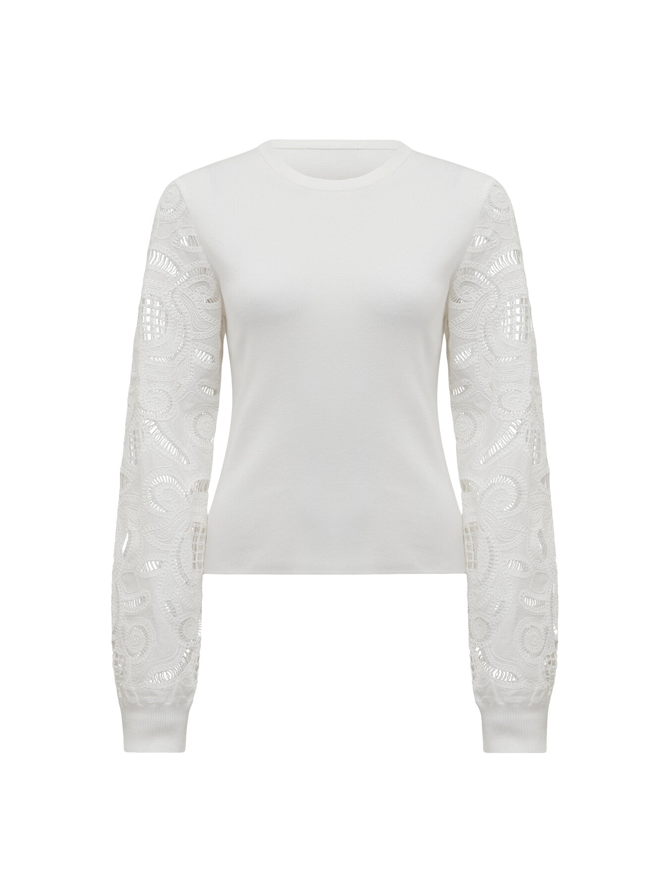 Charlie Woven Sleeves Knitted Top