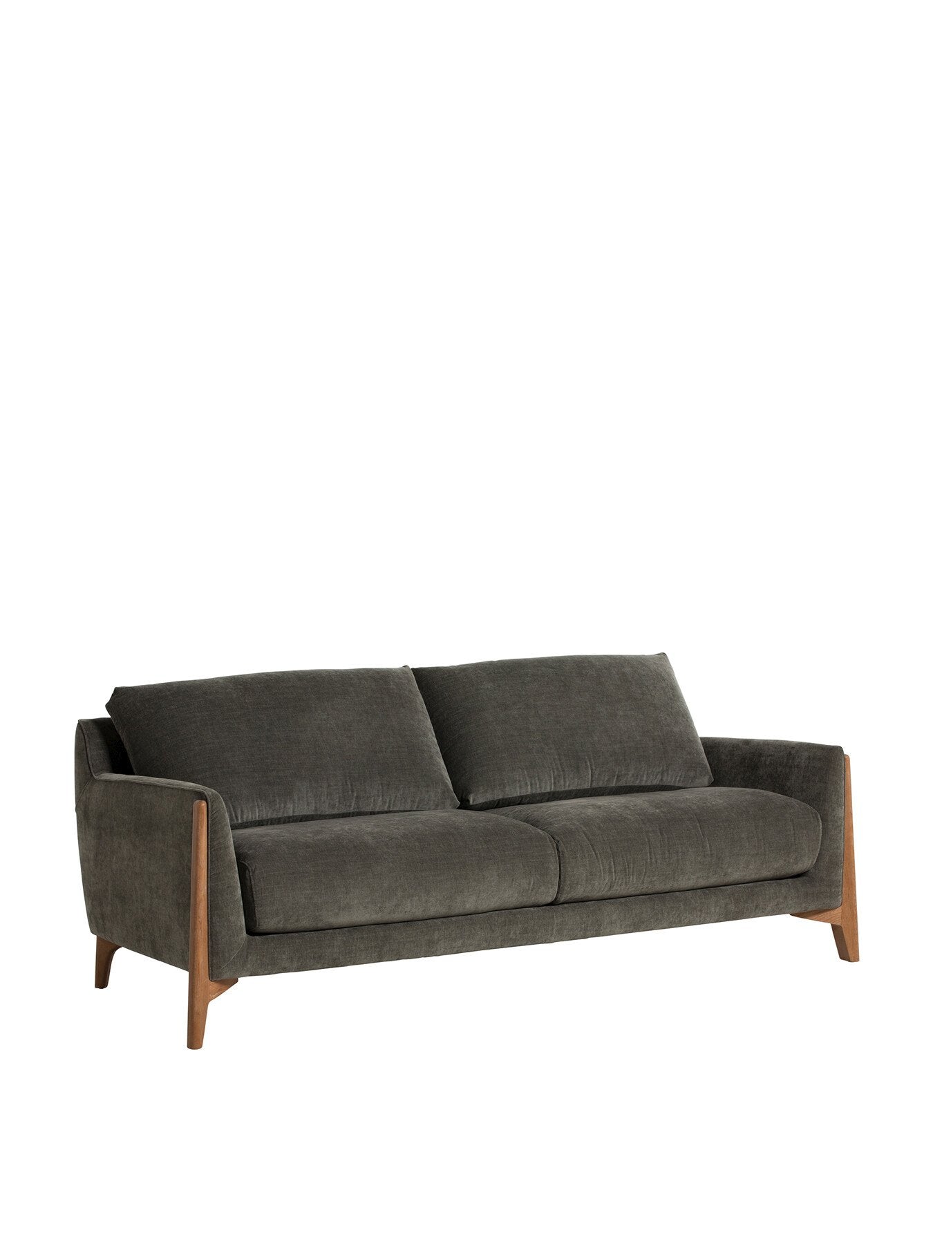Miles Dark Fabric 3 Seater Sofa