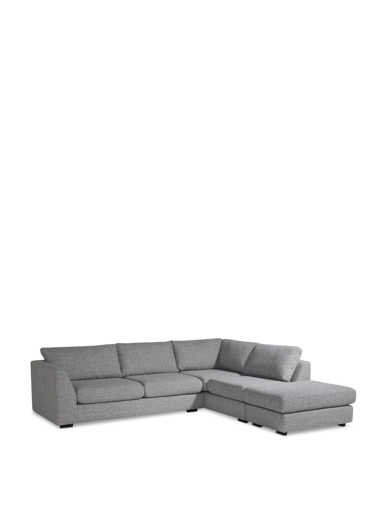 Melby Fabric Right Facing Corner Sofa With Footsto