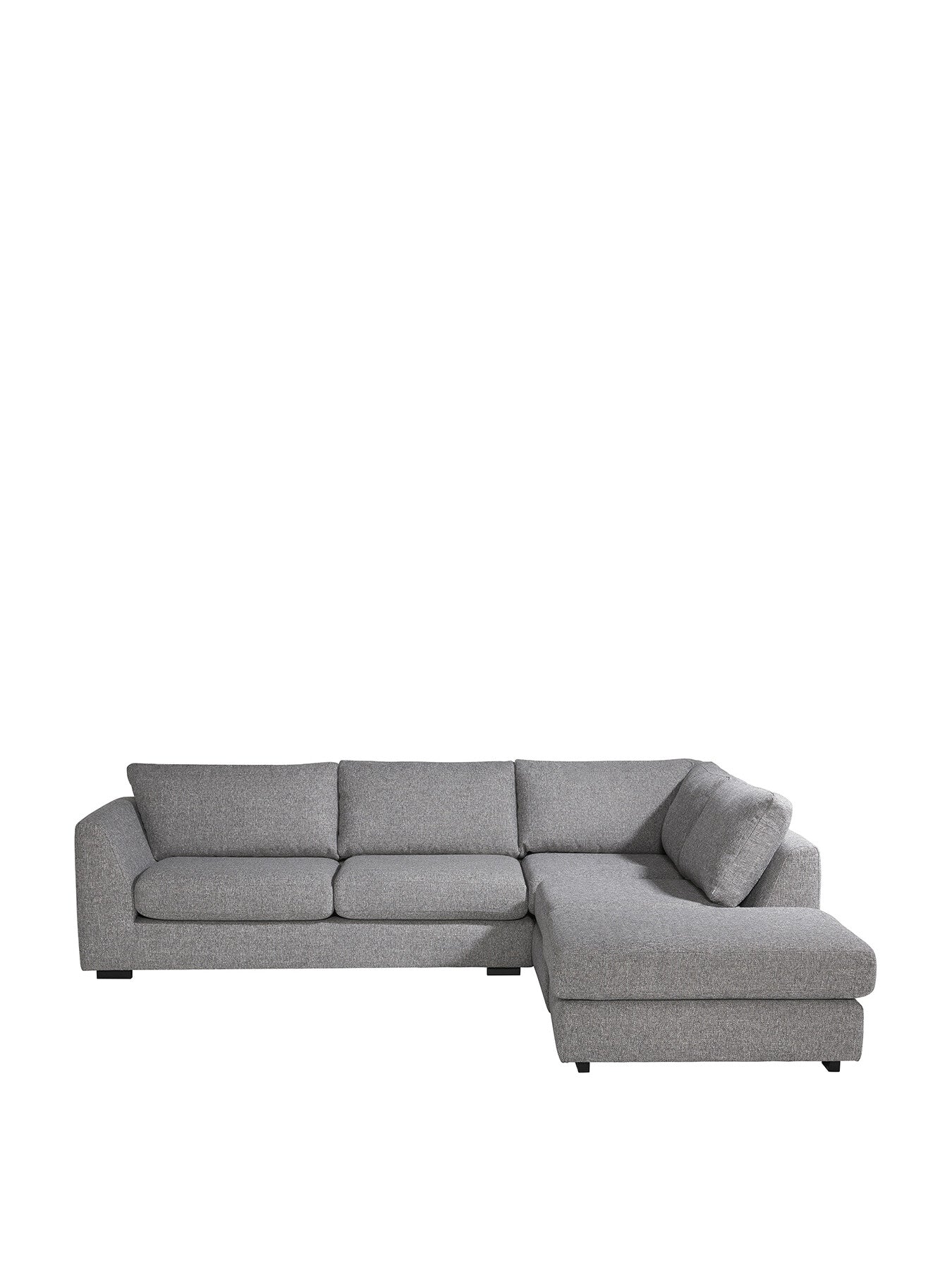 Melby Fabric Right Facing Corner Sofa With Footsto