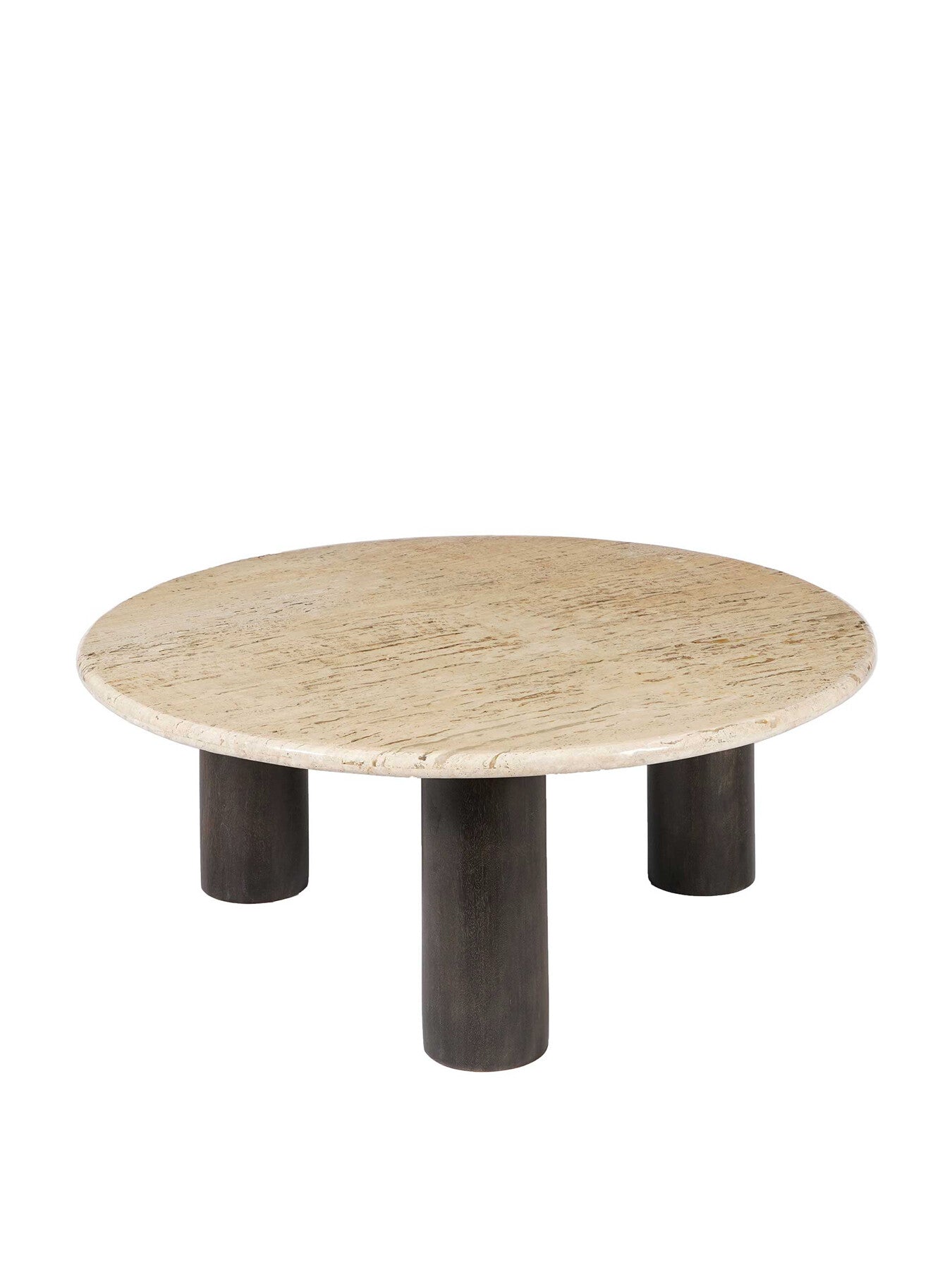 Agra Round Travertine Coffee Table