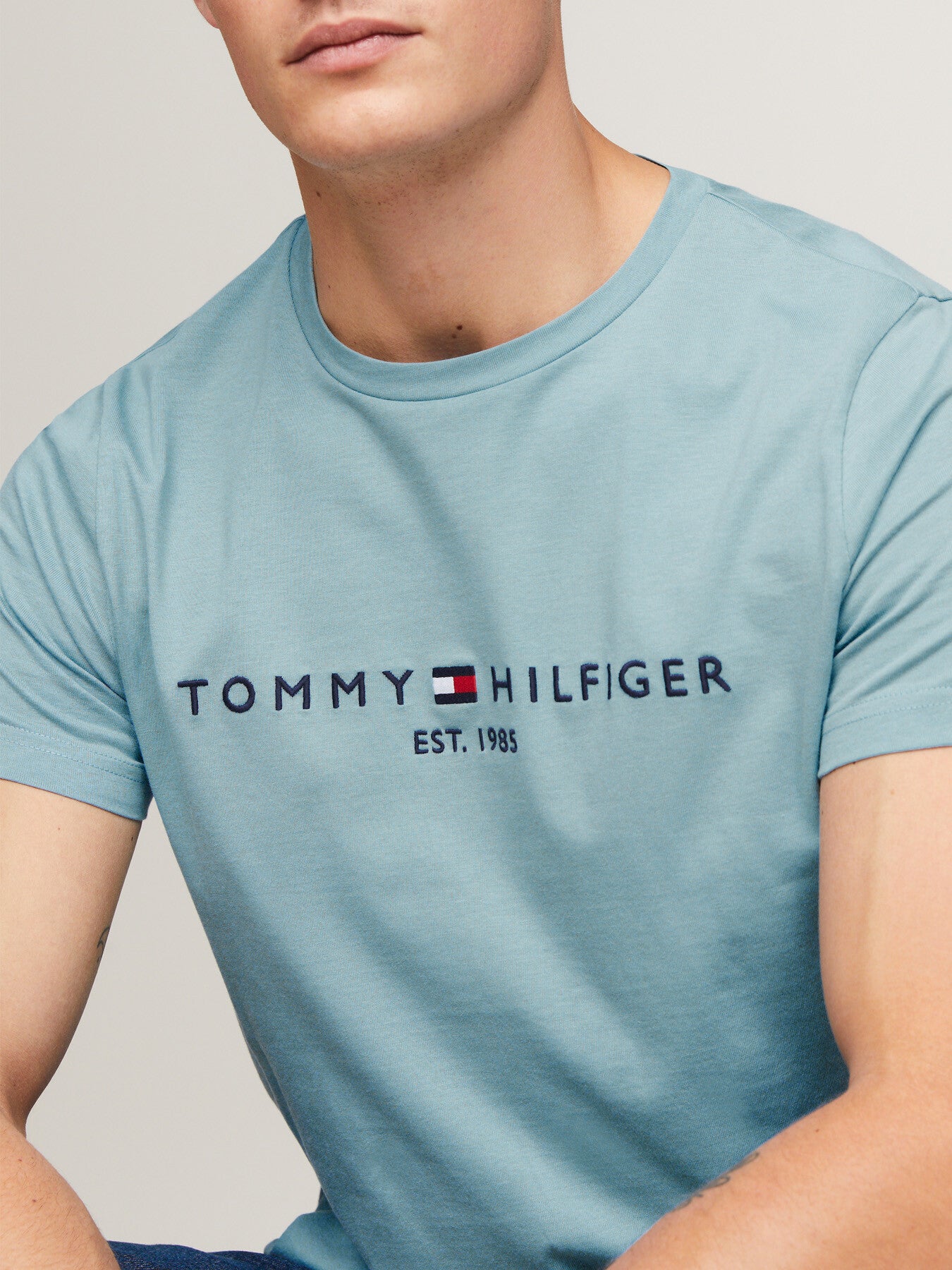 Logo Embroidery Slim Fit T-Shirt