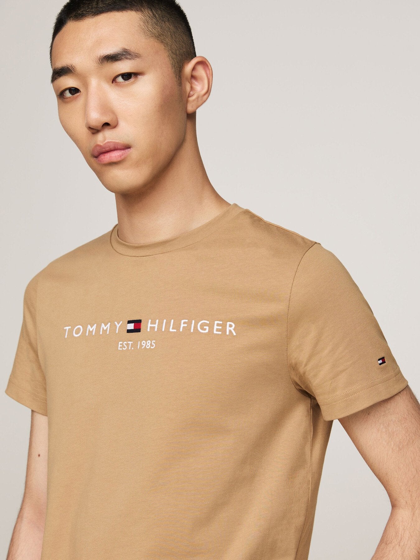 Logo Embroidery Slim T-Shirt