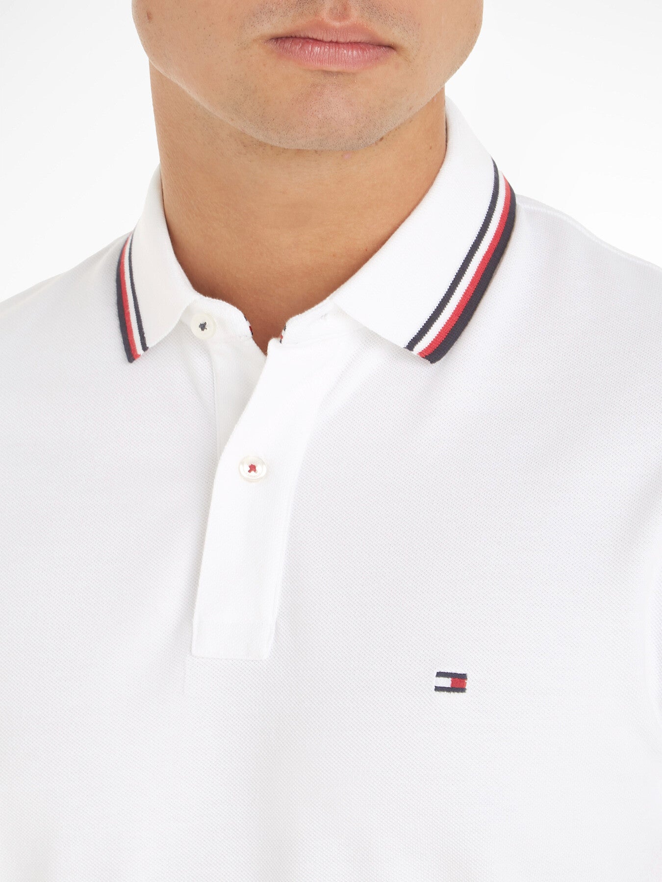 Tommy Tipped Slim Polo Top